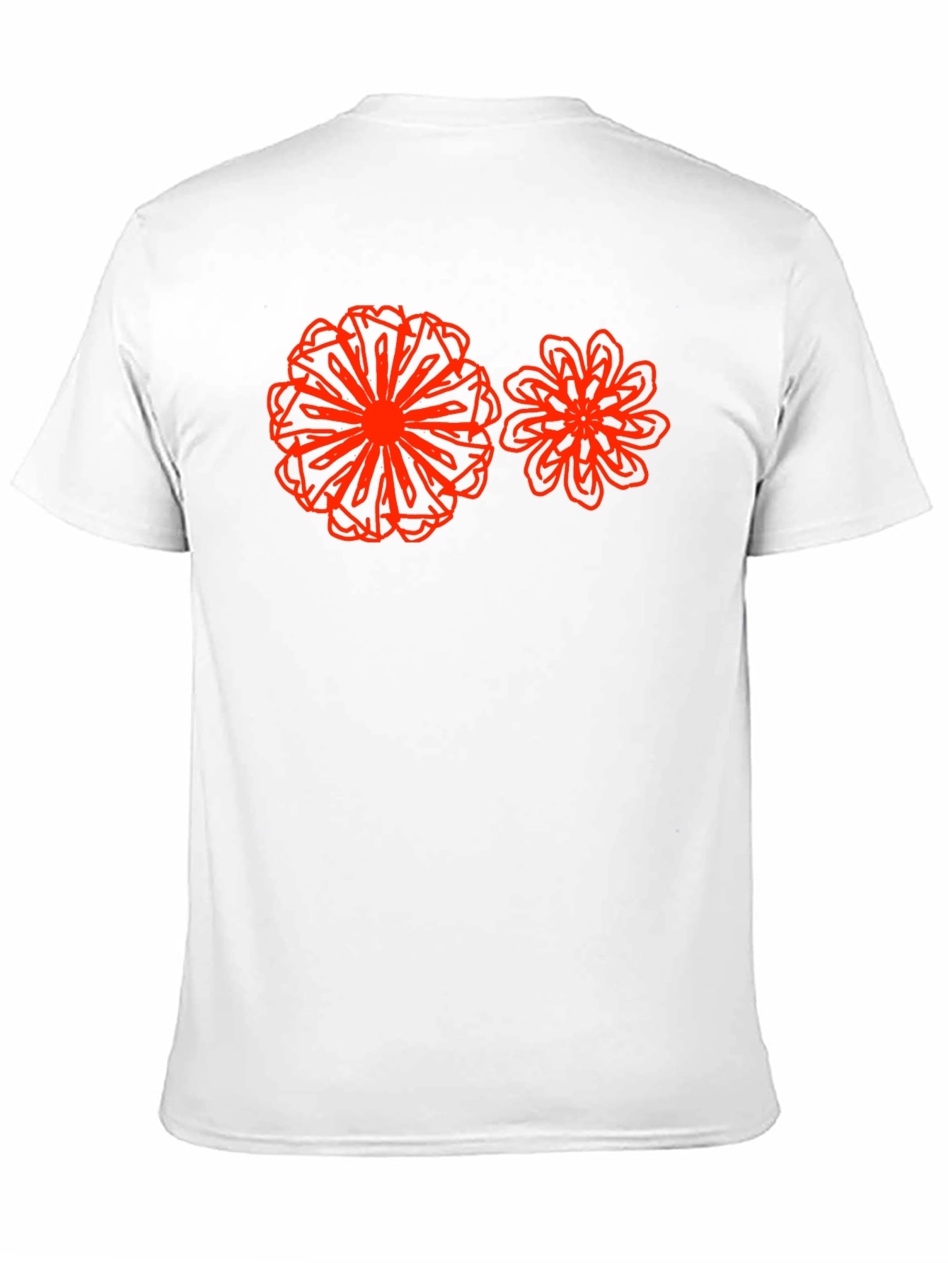 Black Abstract Floral Print Black T-Shirt view 11