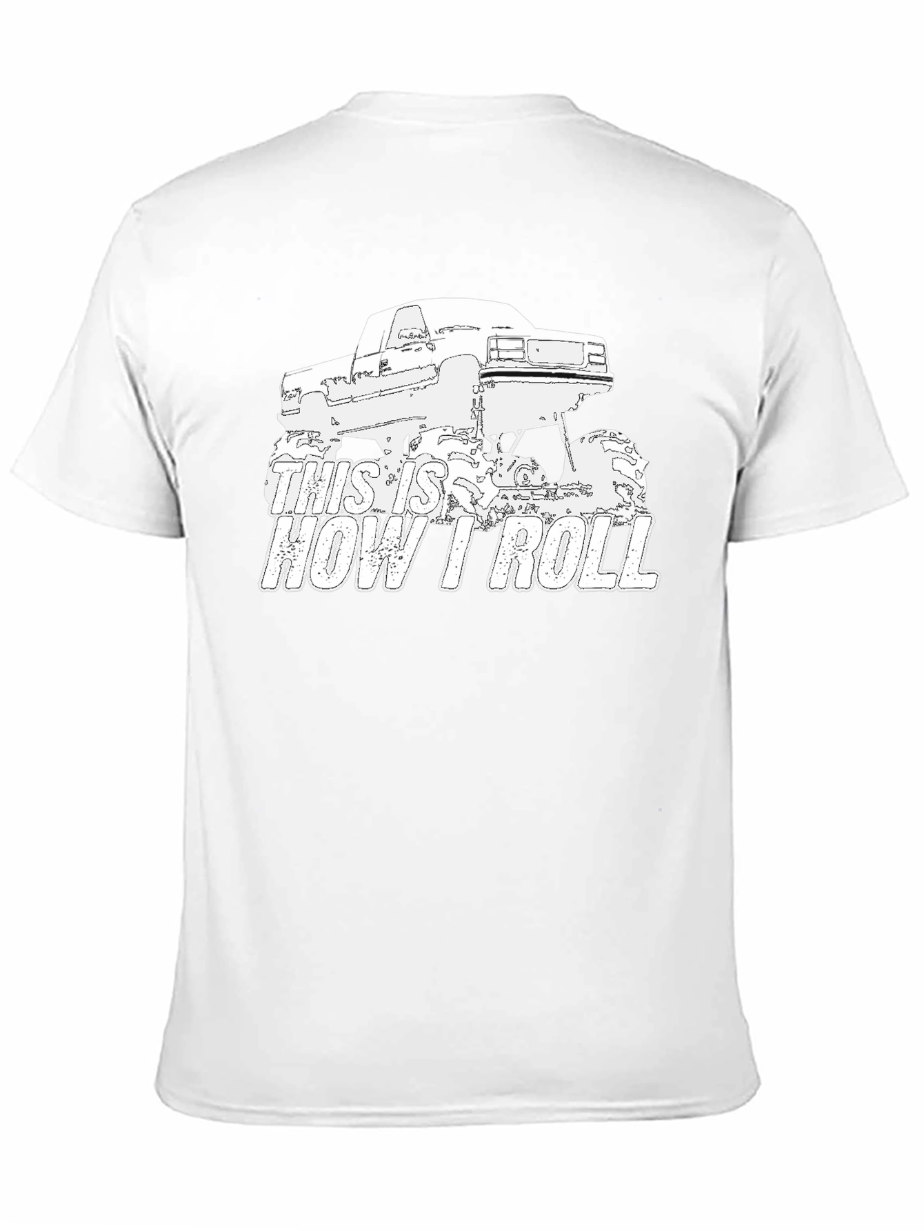 Black This Is How I Roll Monster Truck Graphic Tee view 11