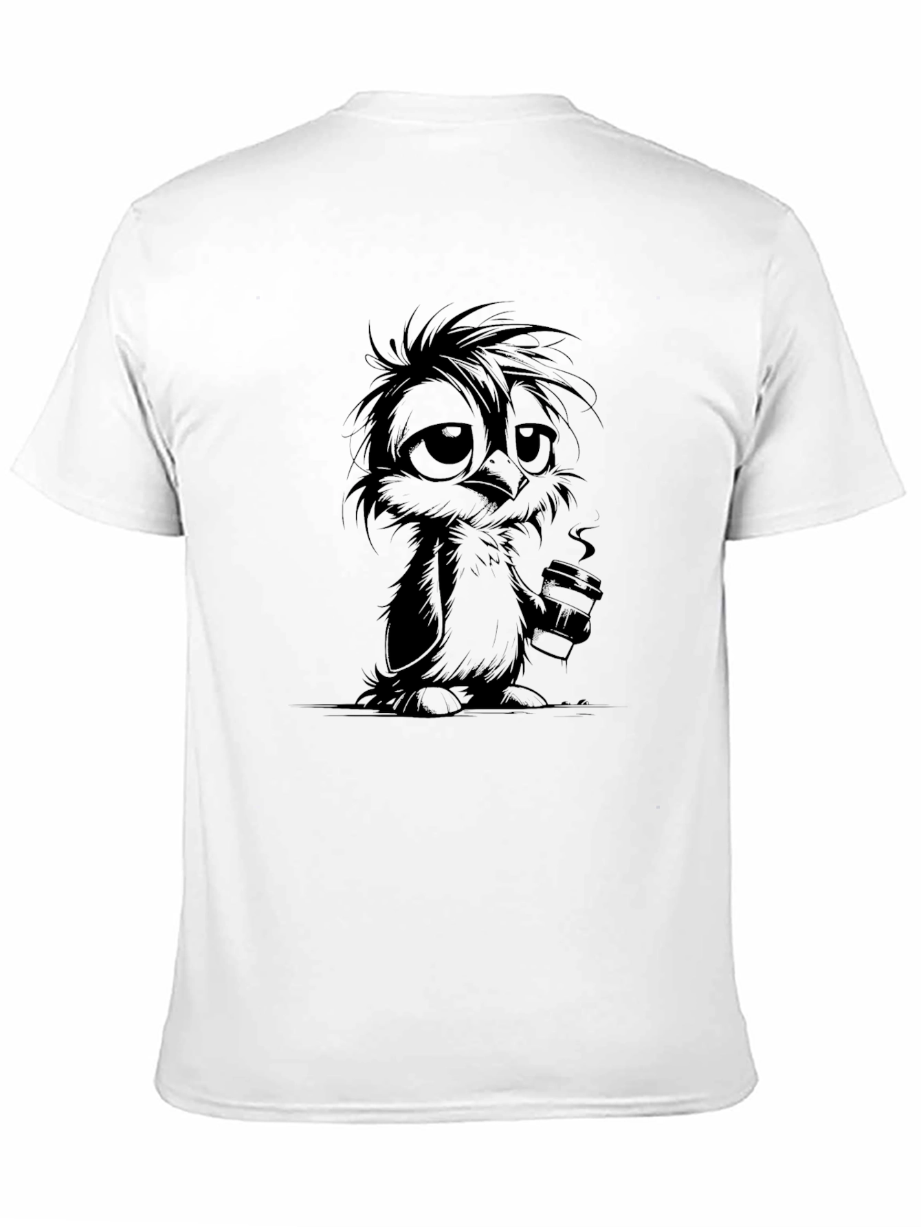 Black Coffee Owl Graphic T-Shirt - Soft Cotton Blend view 11