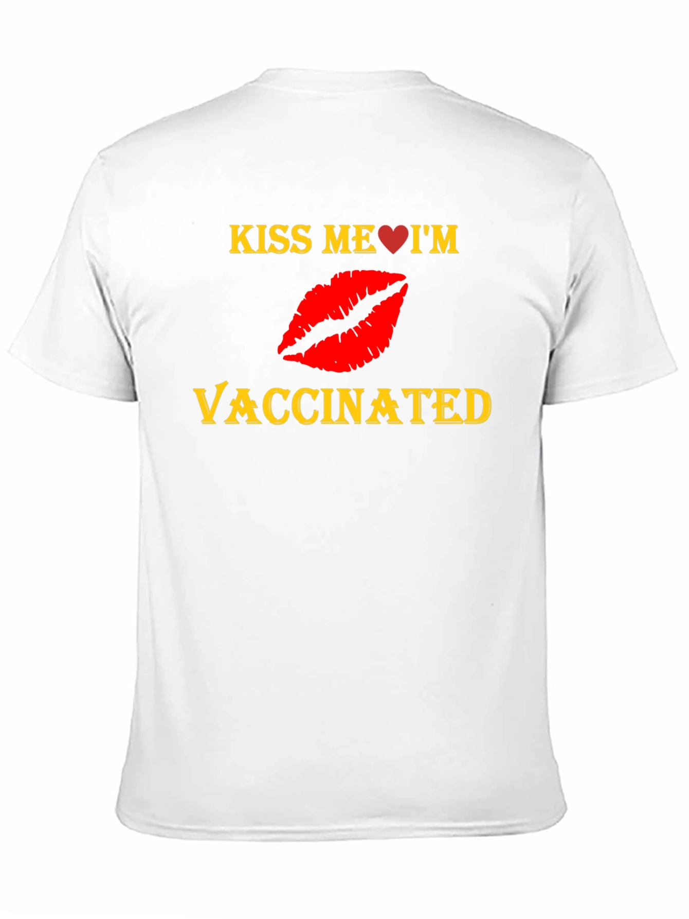 Black Kiss Me I'm Vaccinated Black T-Shirt view 11