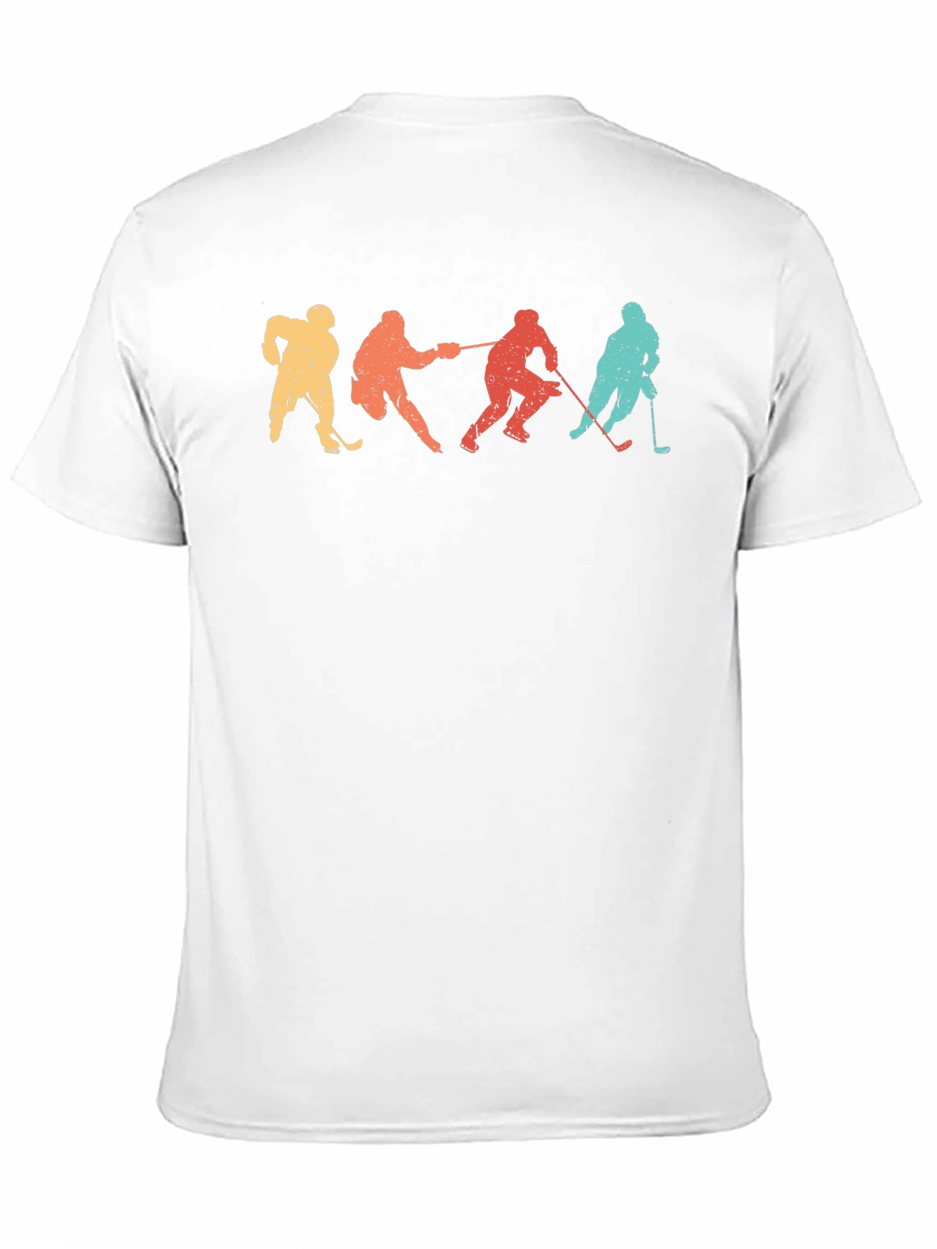 Black Retro Hockey Player Silhouette Graphic Tee view 11