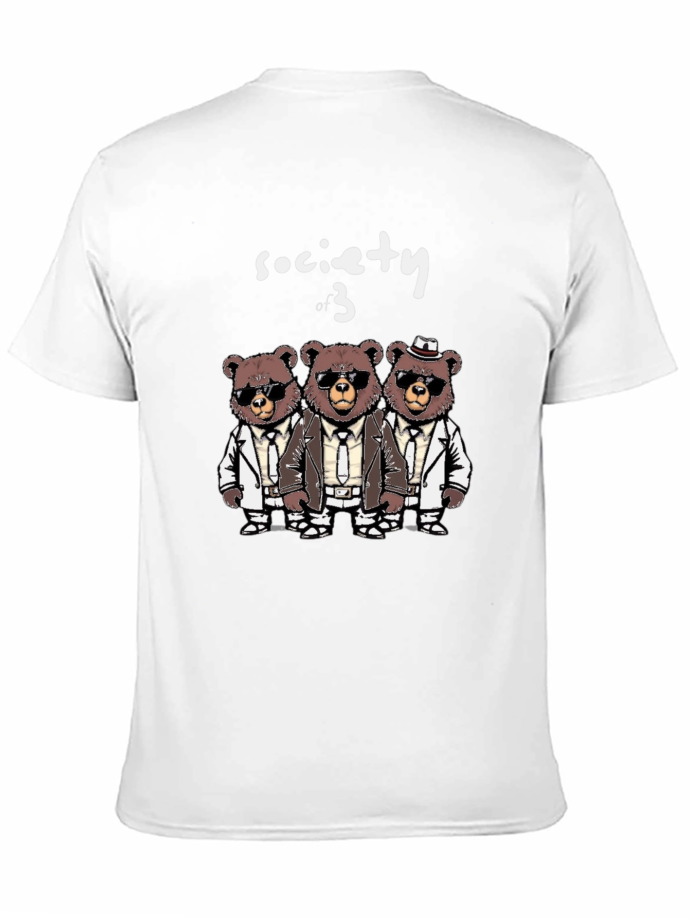 Black Society of 3 Bears T-Shirt - Trendy & Unique! view 11