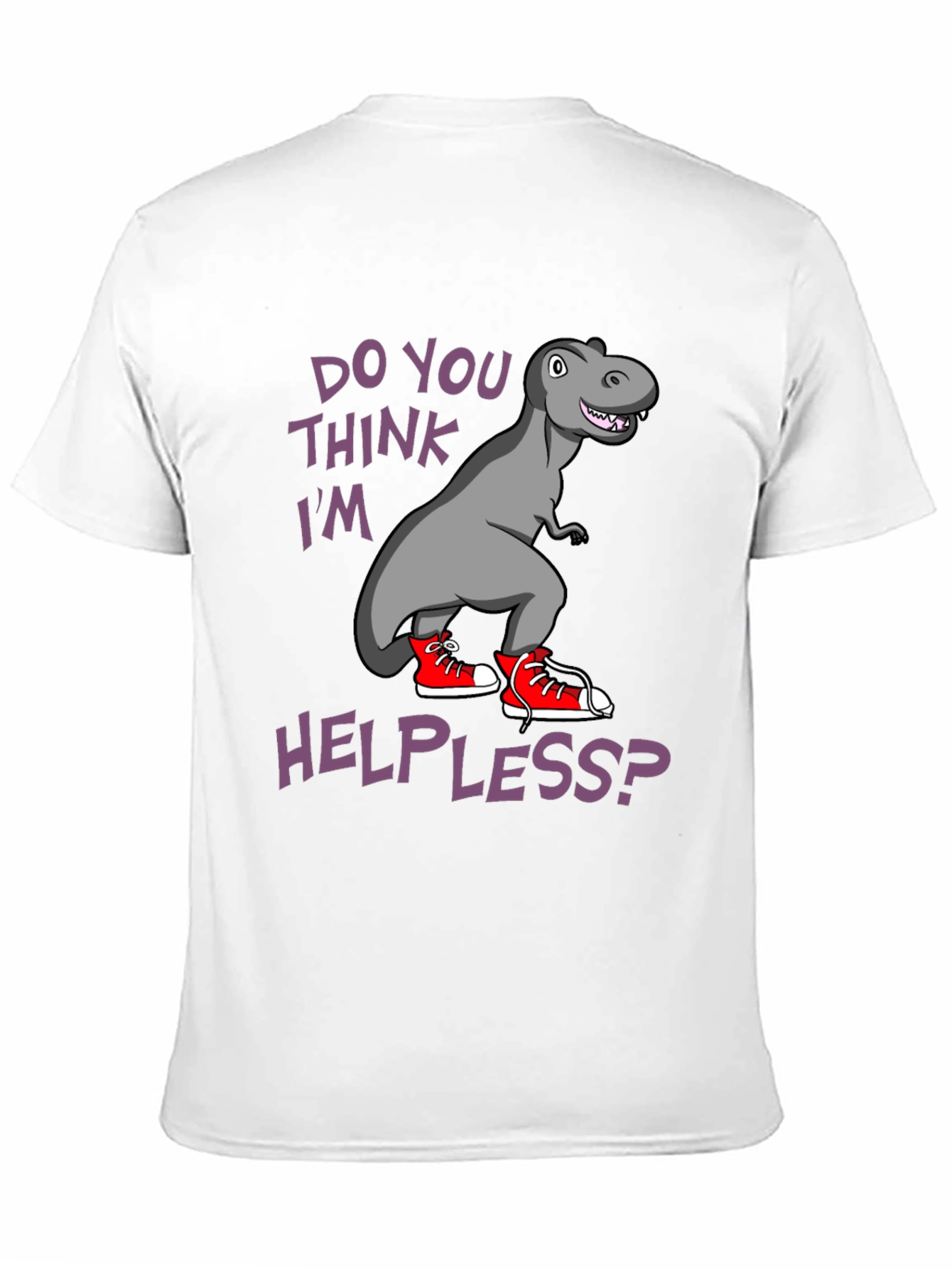 Black Dino Sneaker T-Shirt - Do You Think I'm Helpless? view 11