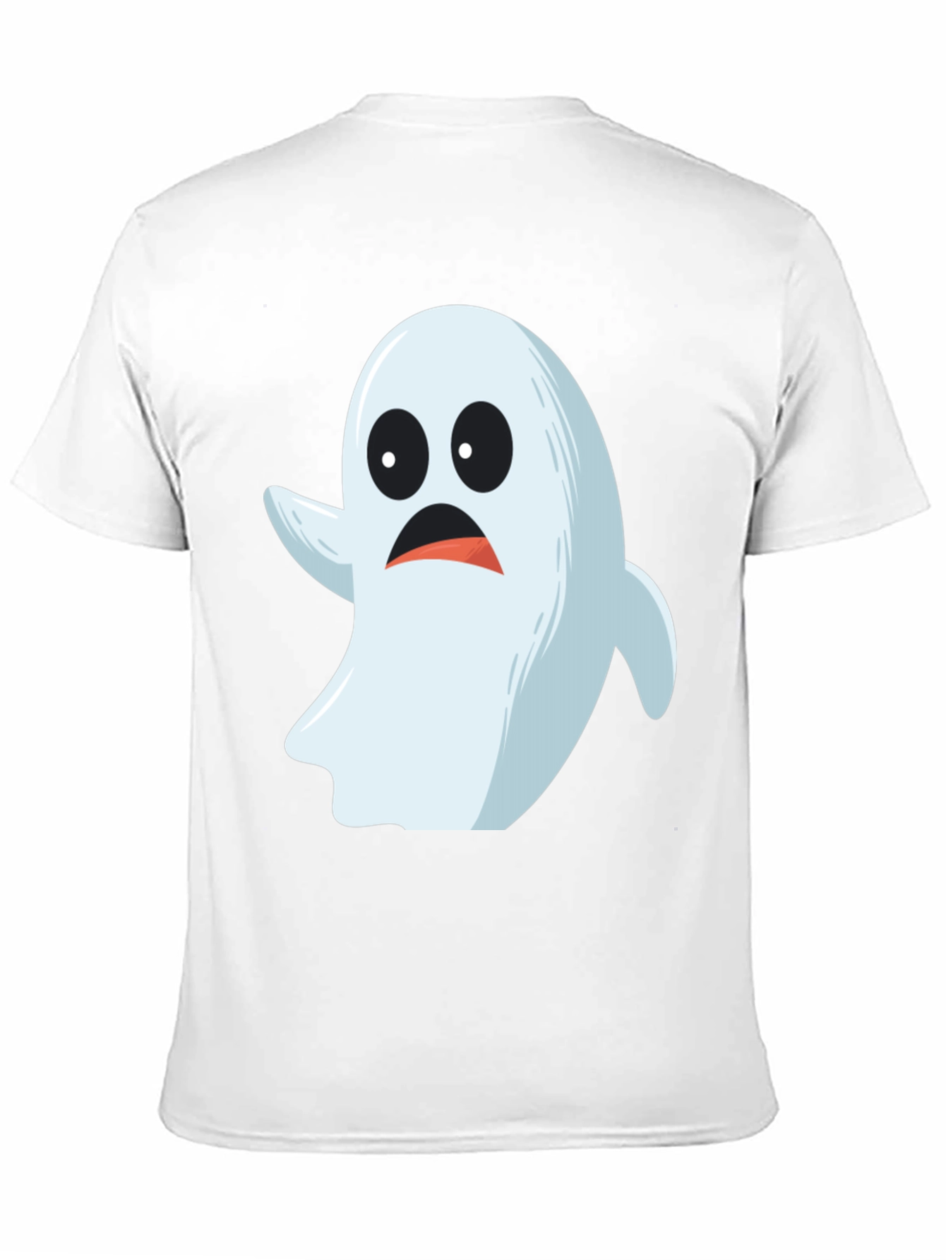 Black Spooky Ghost Graphic Tee - Halloween Costume Shirt view 11