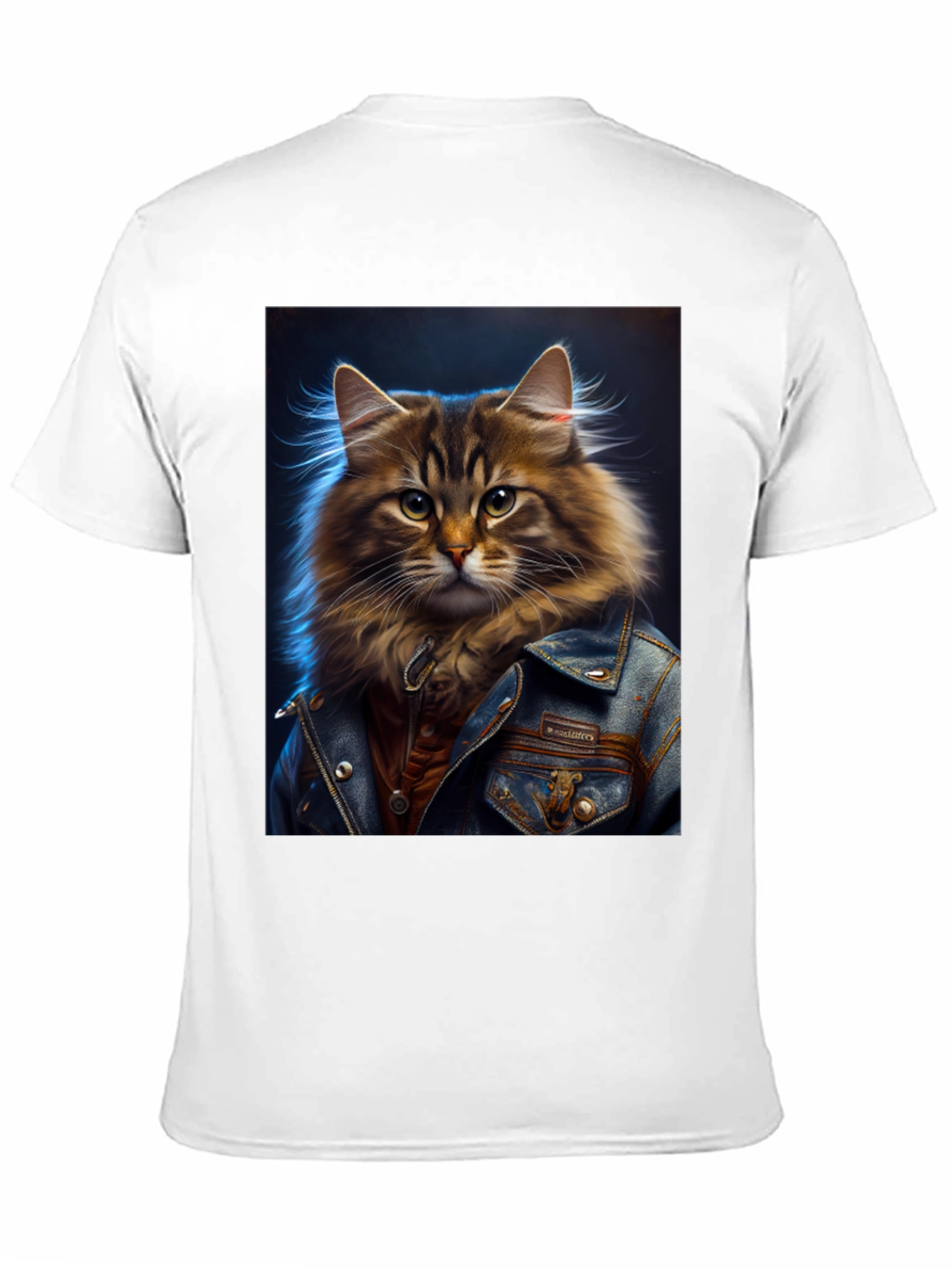 Black Cat in Jacket Graphic Tee - Cool & Unique view 11