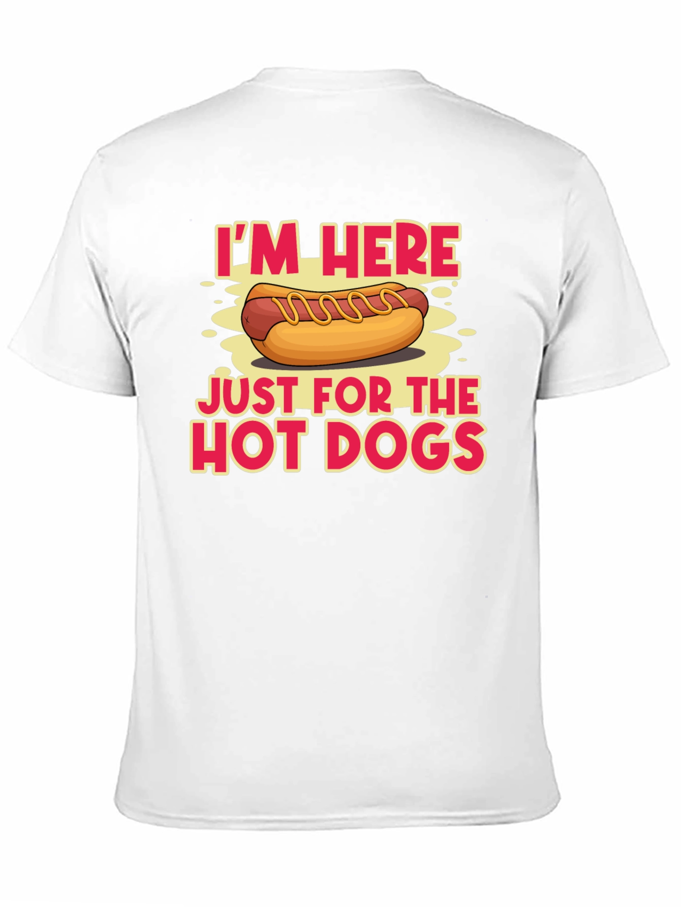 Black Hot Dog Lover T-Shirt: I'm Here Just for the Hot Dogs view 11