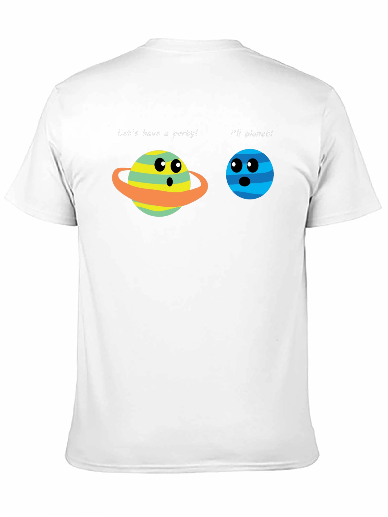 Black Funny Planet Party T-Shirt view 11