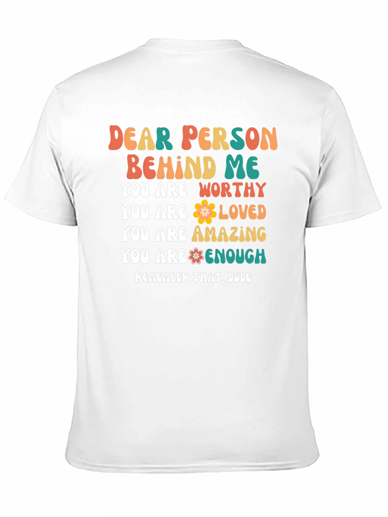 Black Dear Person Behind Me Graphic T-Shirt view 11