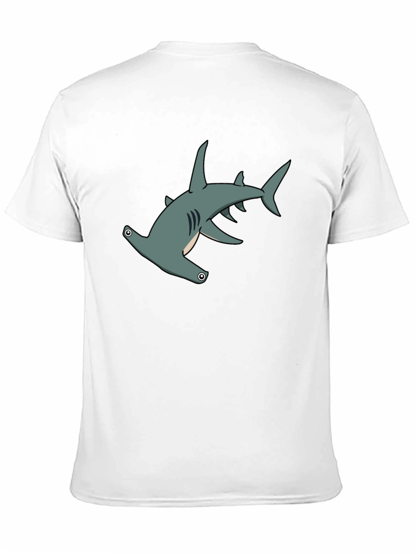 Black Hammerhead Shark Graphic Tee - Black Cotton view 11