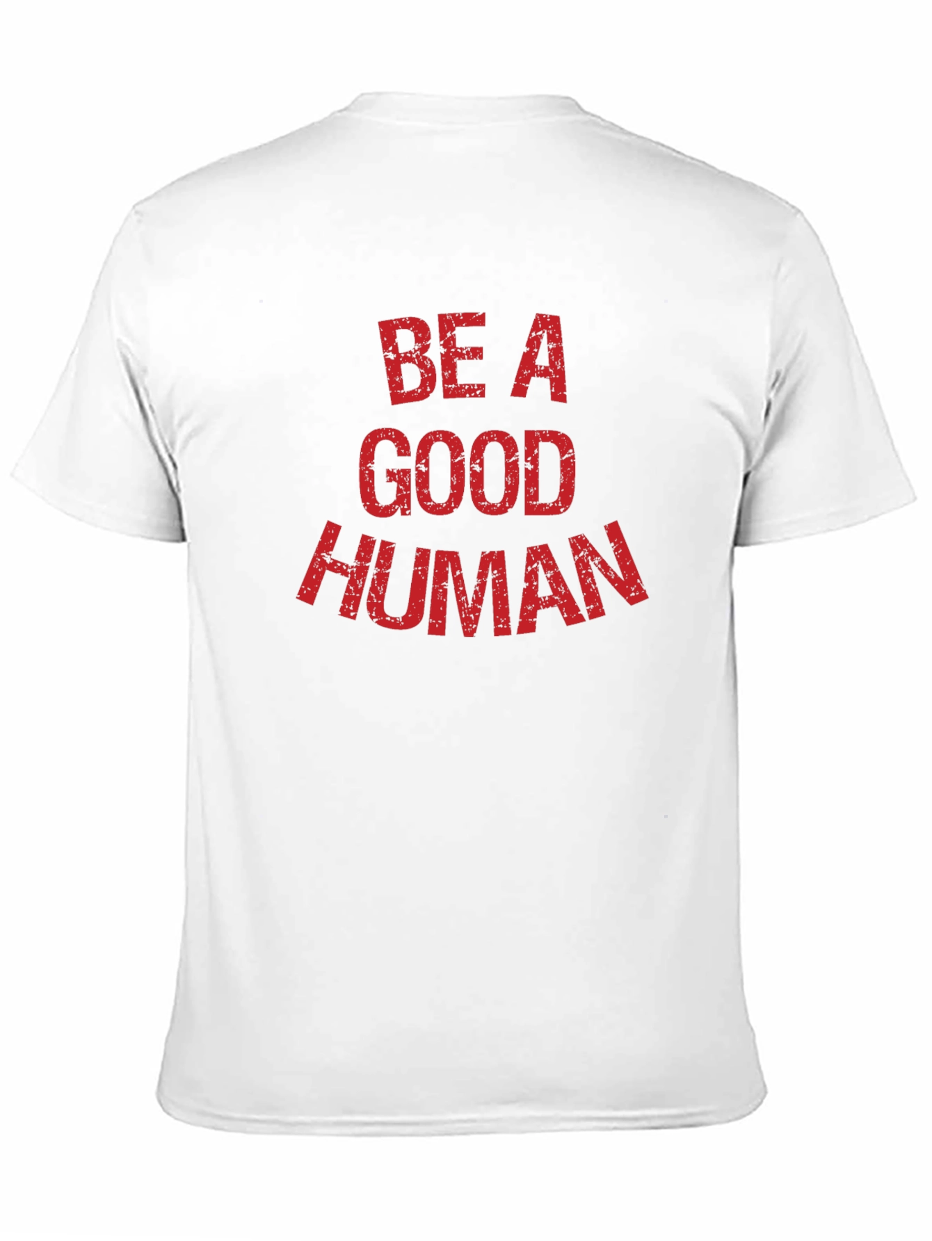 Black Be A Good Human Graphic Tee - Black Cotton T-Shirt view 11