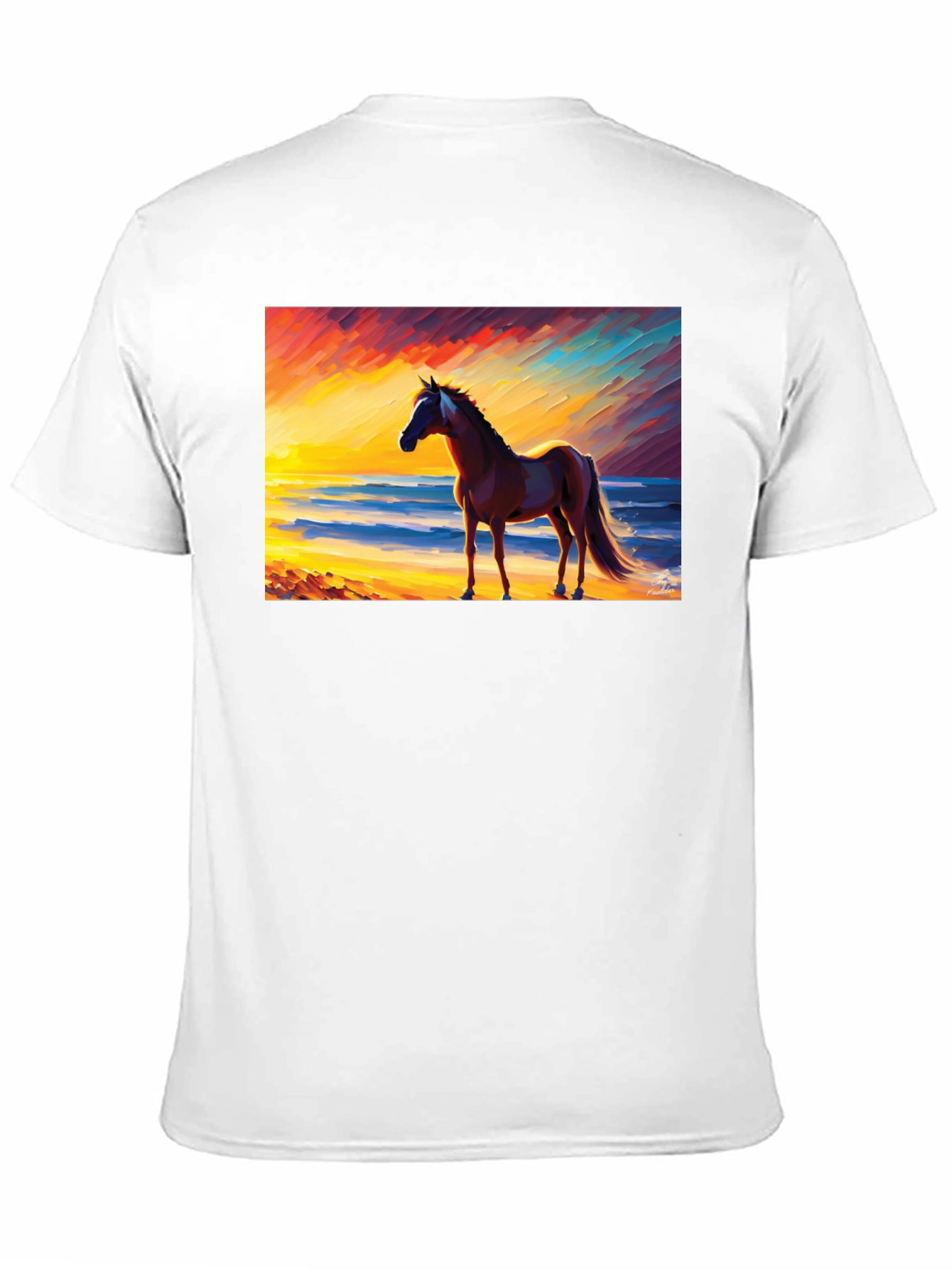 Black Horse Beach Sunset Graphic Tee view 11