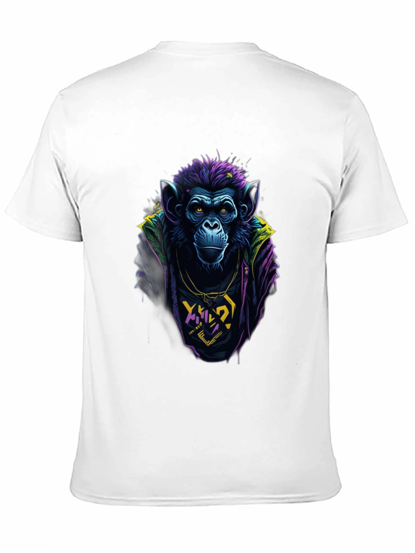 Black Cool Monkey Graphic Tee - Men's Black T-Shirt view 11