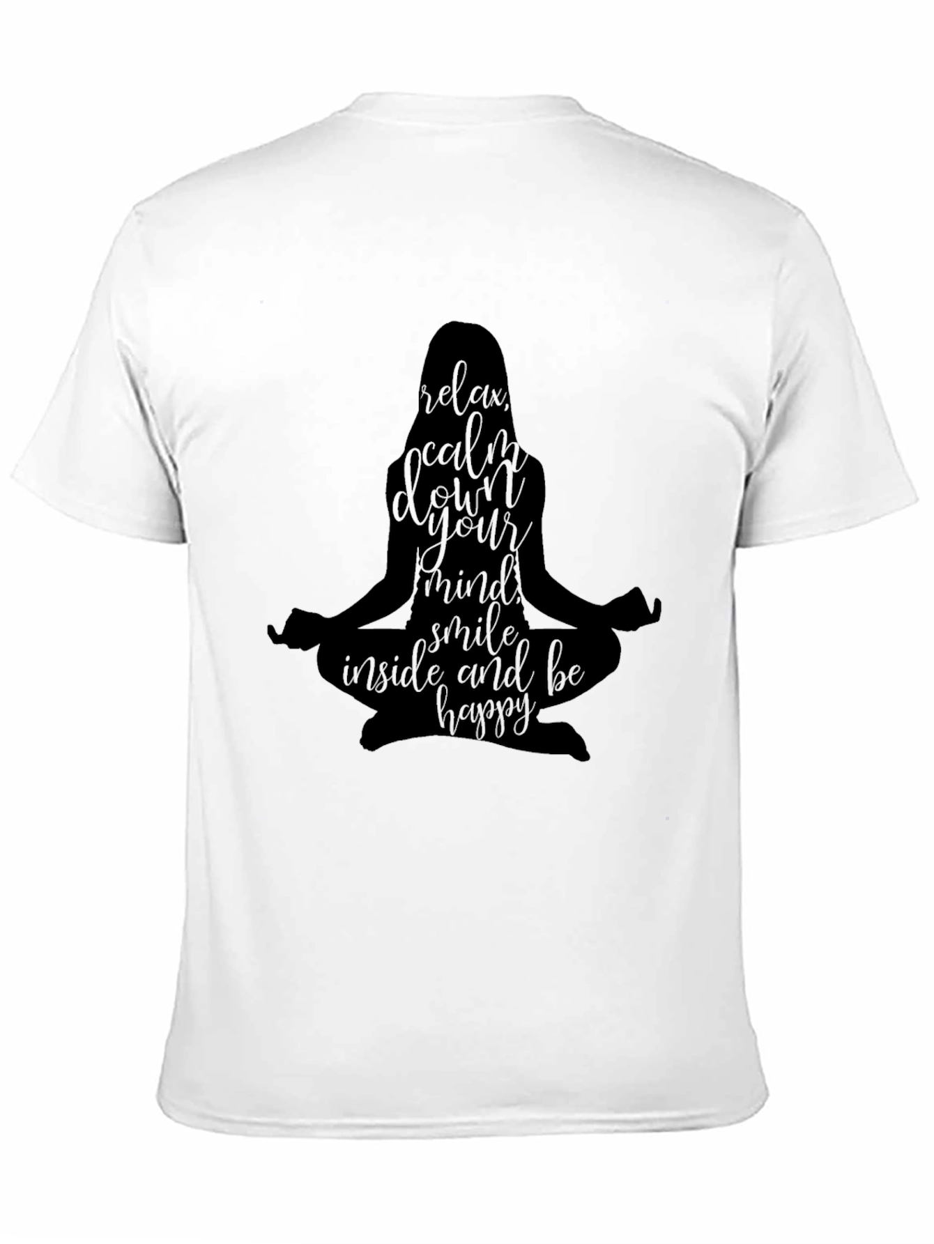 Black Relax Mind Graphic T-Shirt - Yoga Meditation Tee view 11