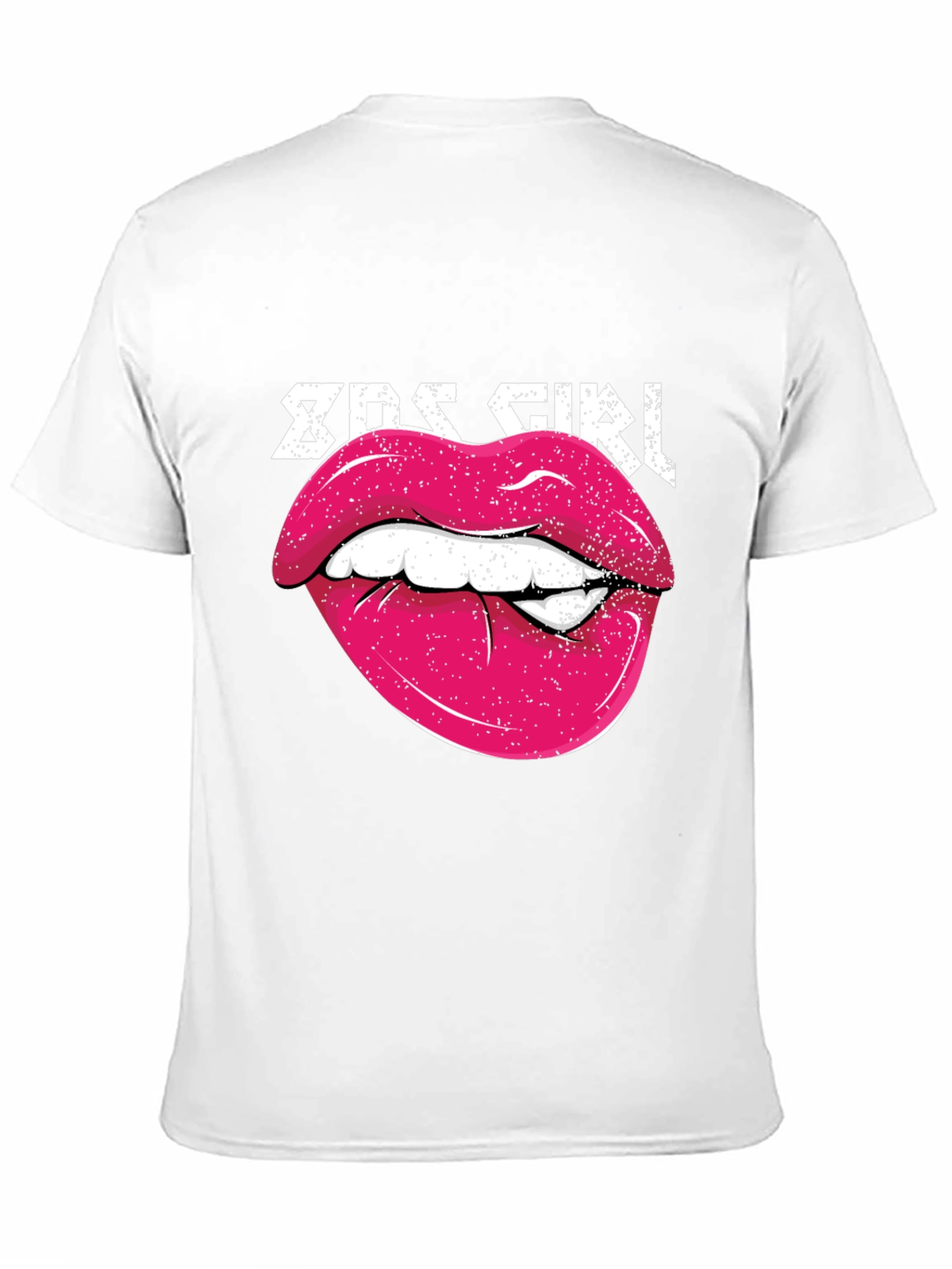 Black 80s Girl Lips Graphic Tee - Retro Style Shirt view 11