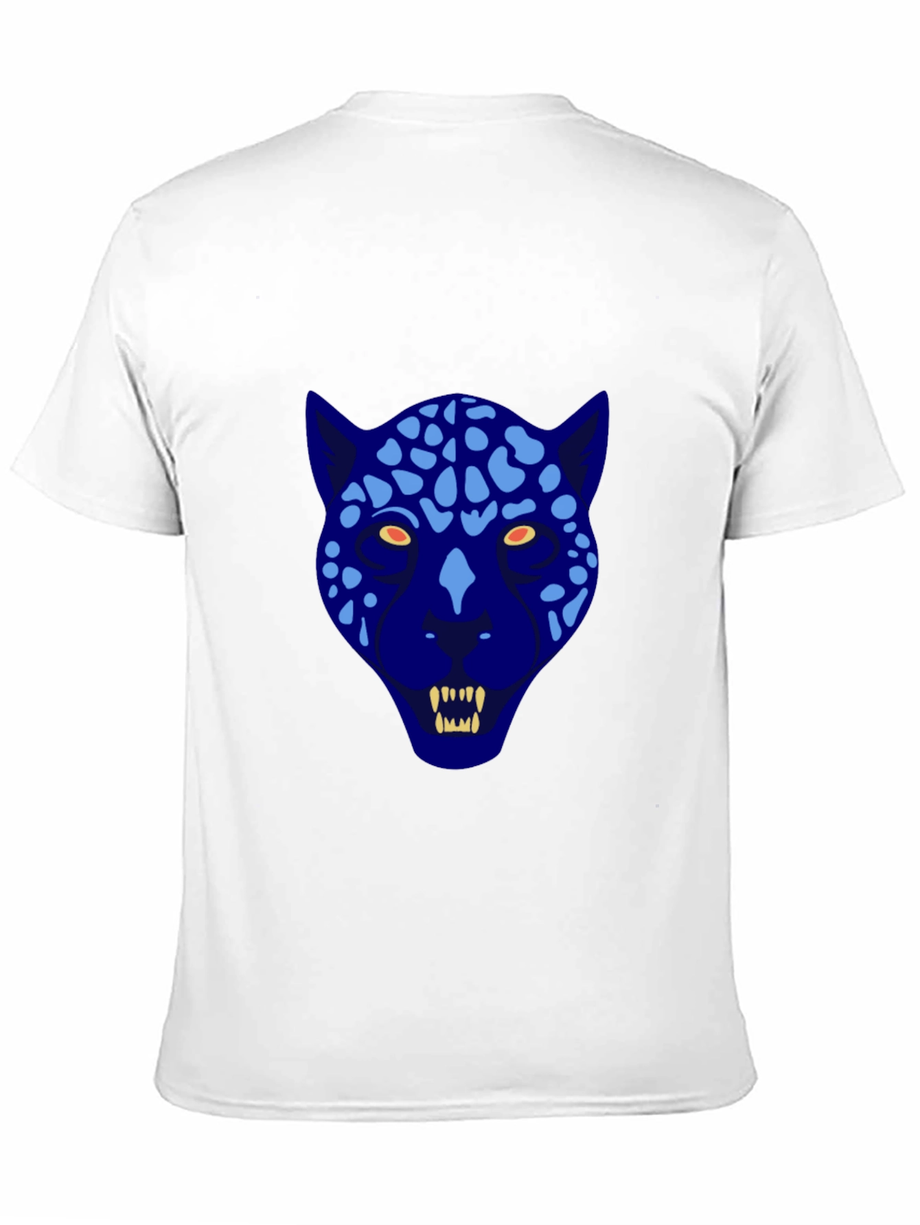 Black Blue Leopard Graphic Tee - Cool Animal Print T-Shirt view 11