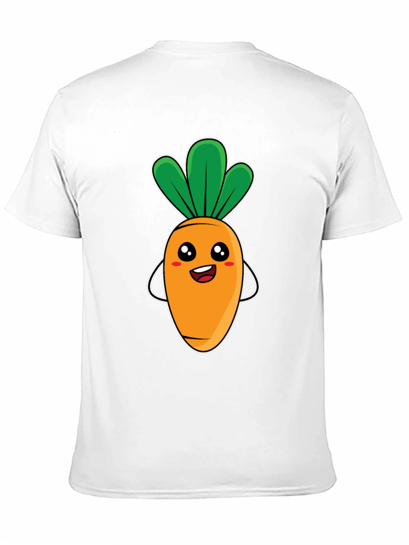 Black Cute Carrot Graphic Tee - Black Unisex T-Shirt view 11