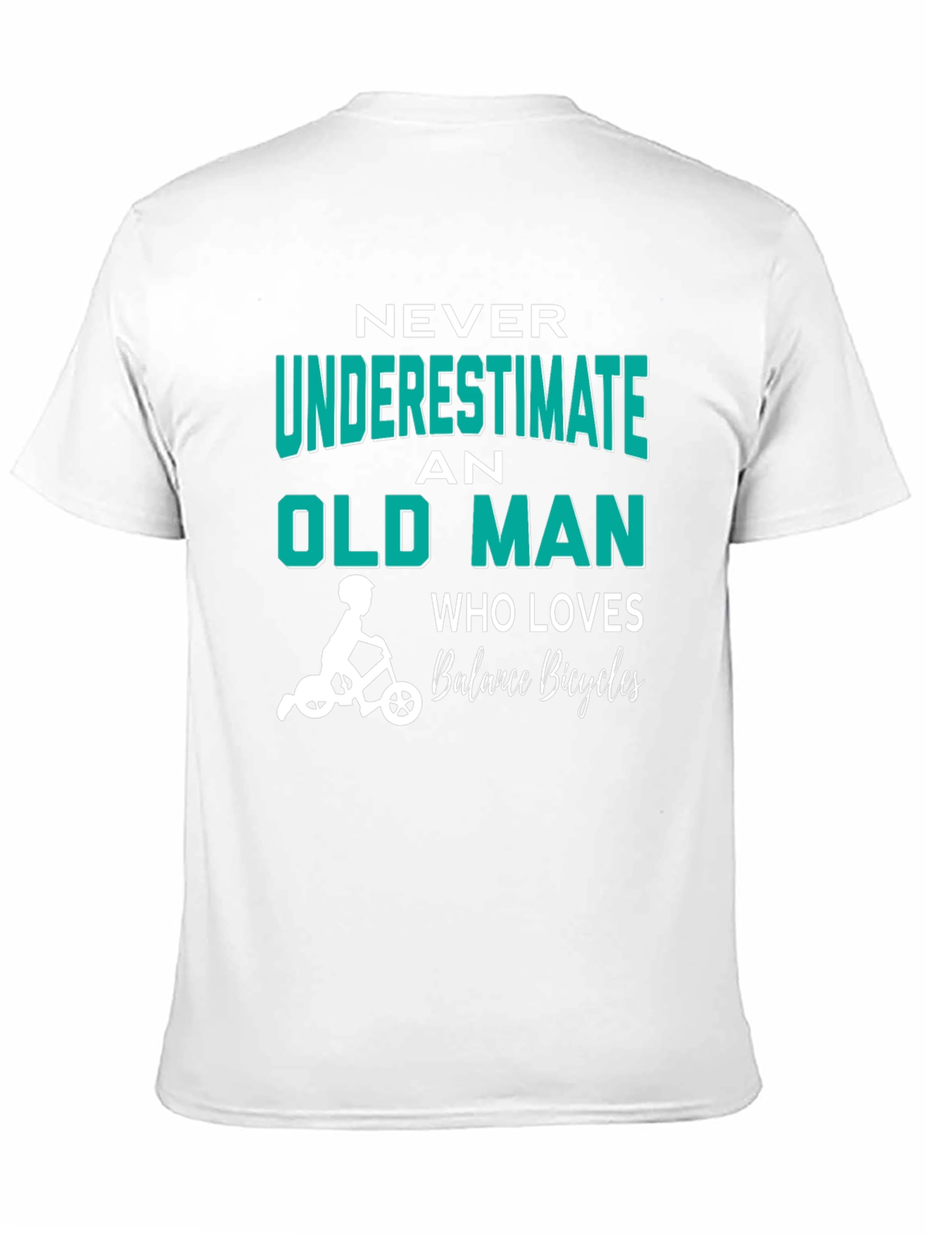 Black Never Underestimate Old Man Balance Bicycles T-Shirt view 11