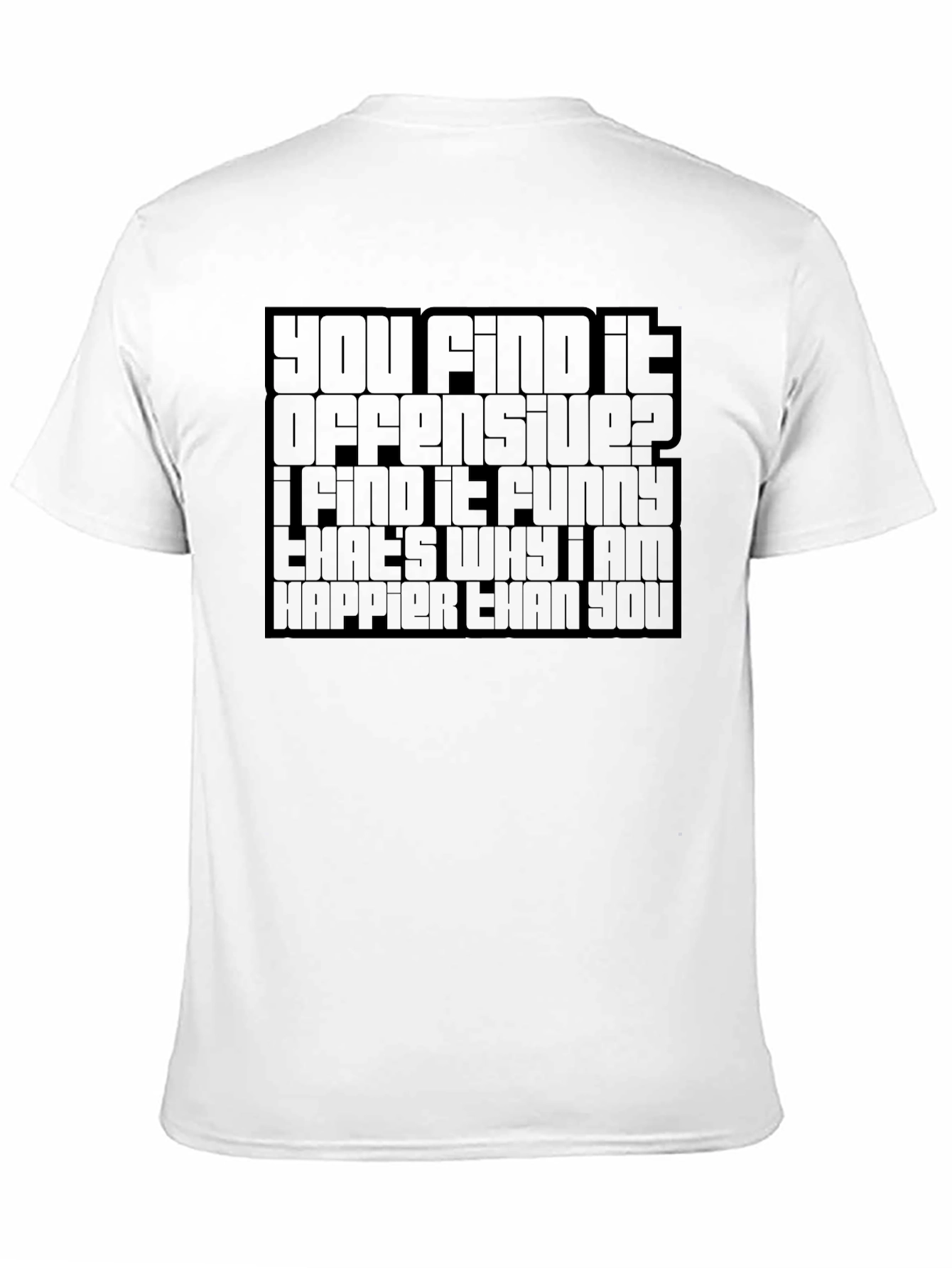 Black Offensive Humor Graphic T-Shirt view 11