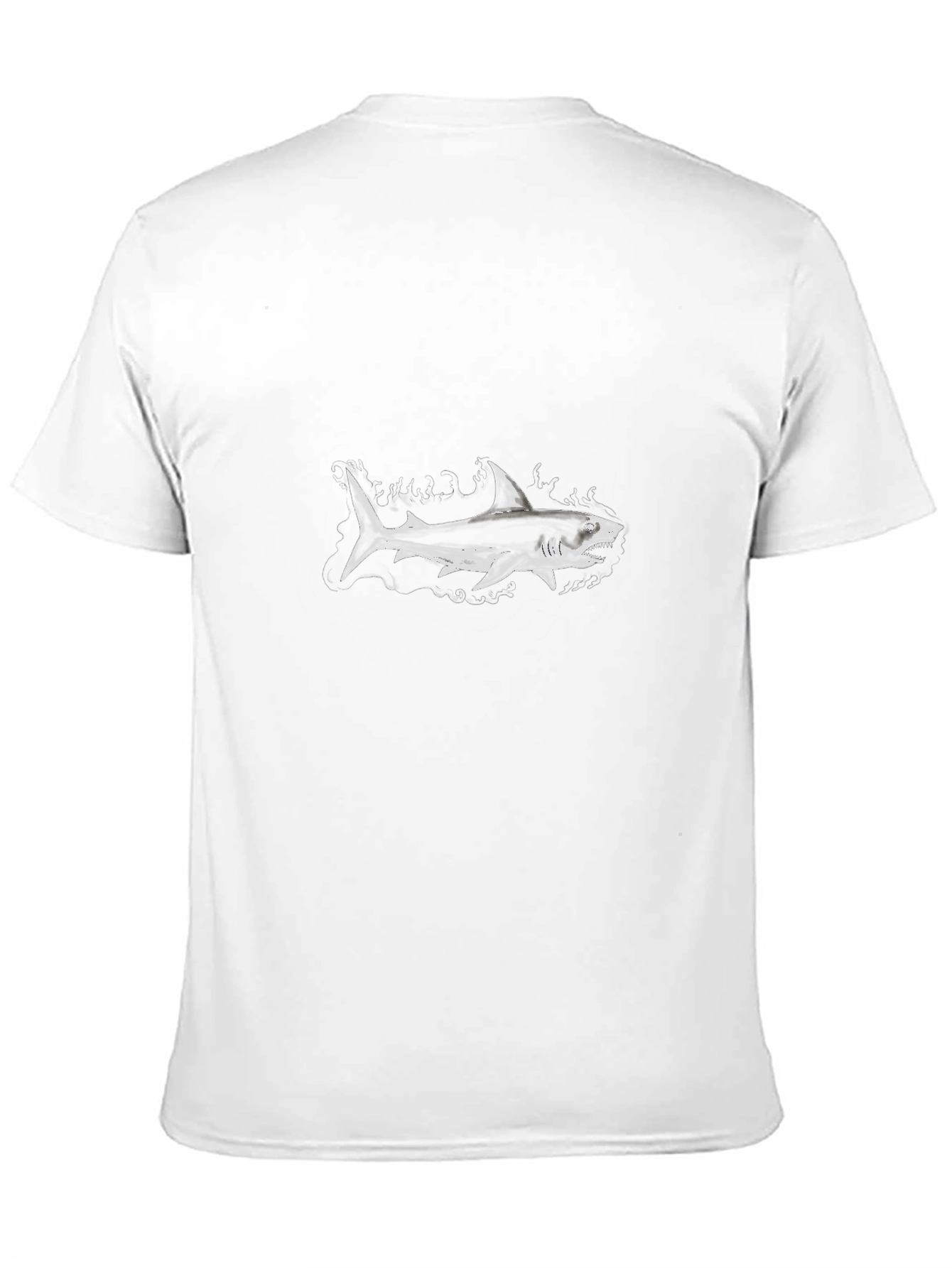 Black Men's Black Shark Graphic Tee - Stylish Casual Wear view 11