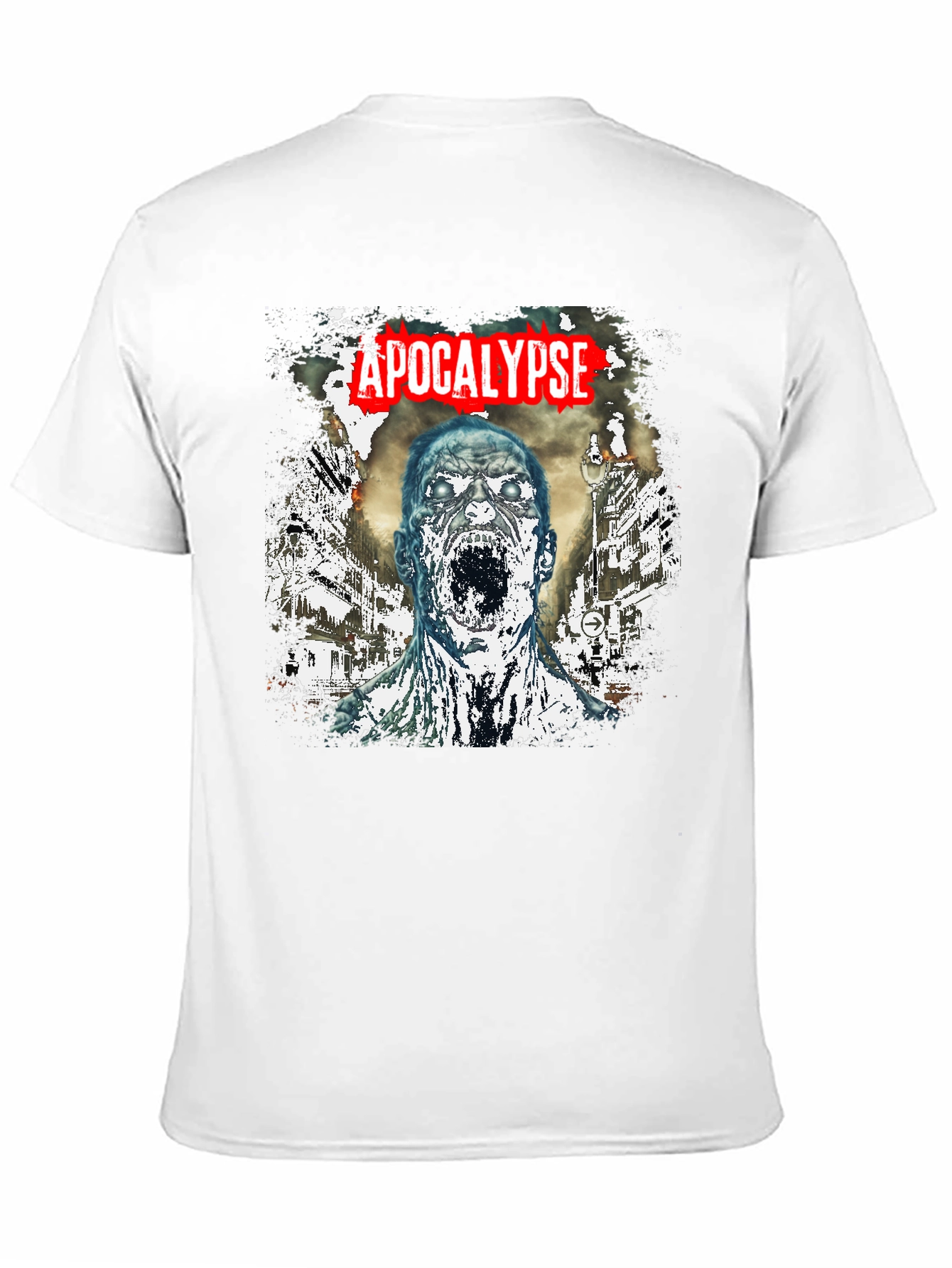 Black Apocalypse Zombie Graphic T-Shirt - Black Cotton Tee view 11
