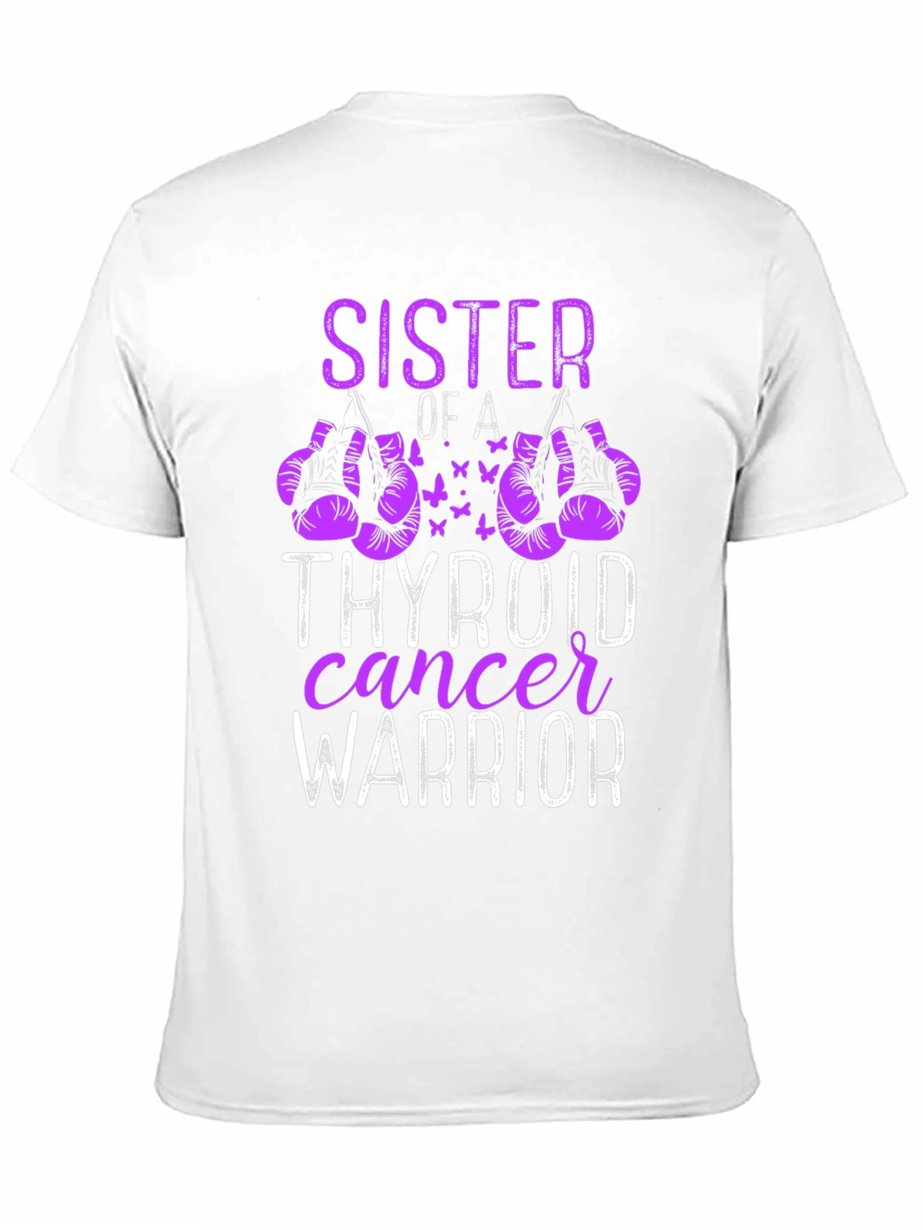 Black Sister of a Thyroid Cancer Warrior T-Shirt view 11