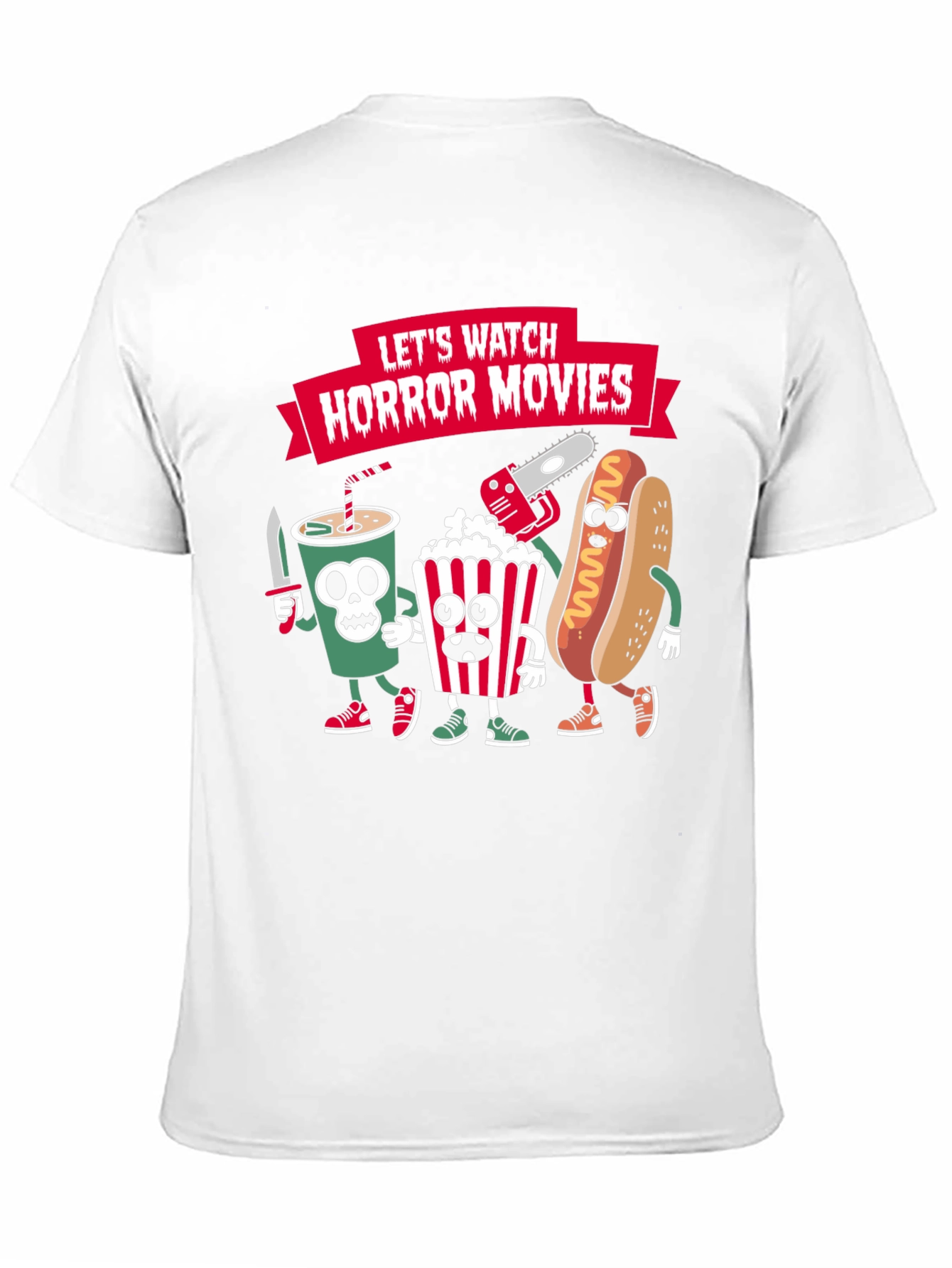 Black Horror Movie Night T-Shirt view 11