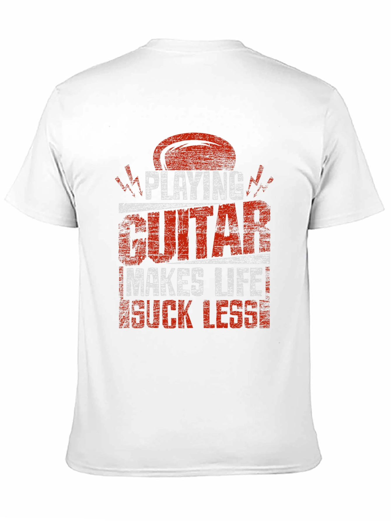 Black Playing Guitar Makes Life Suck Less T-Shirt view 11