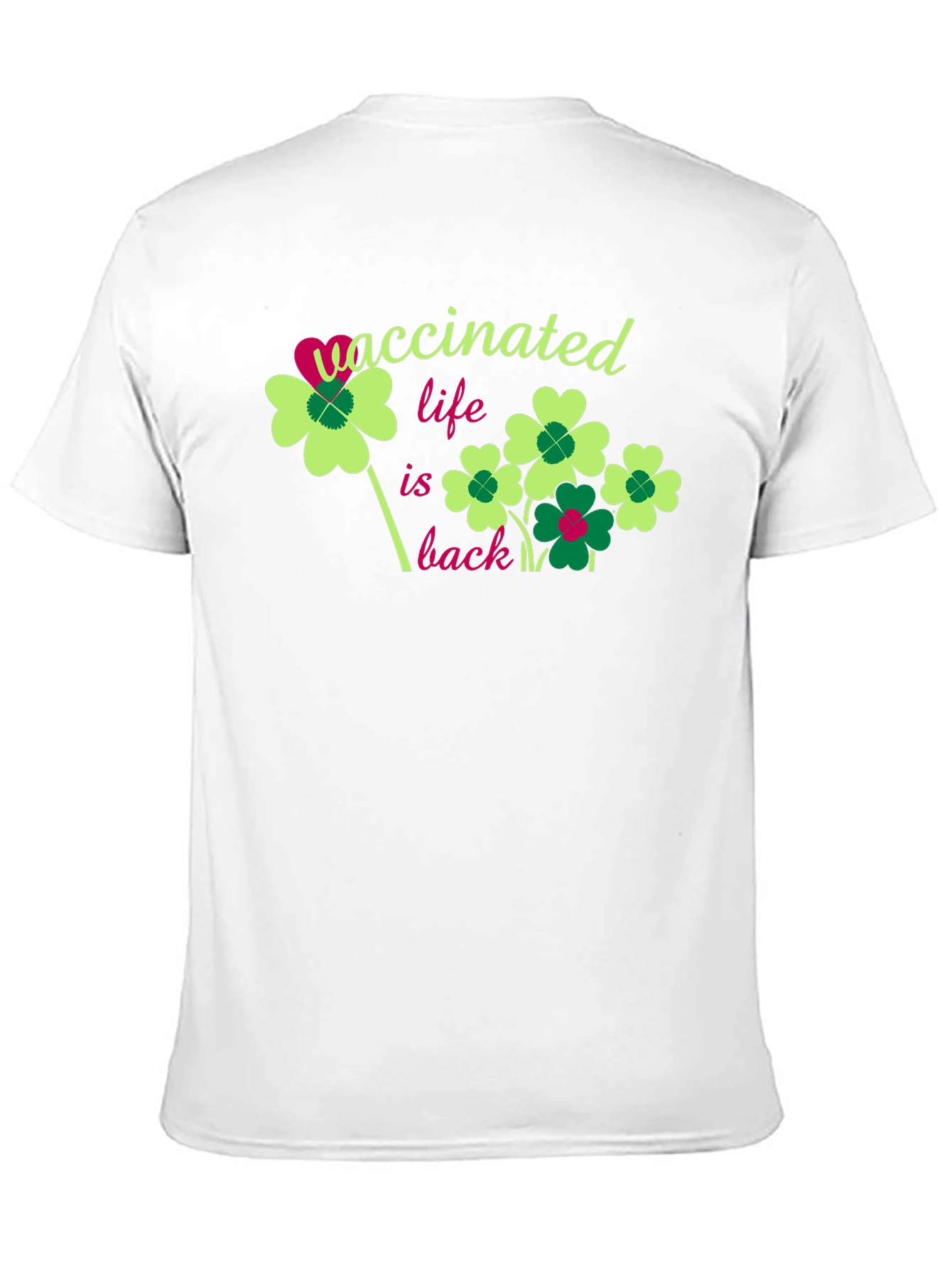 Black Vaccinated Life is Back T-Shirt view 11