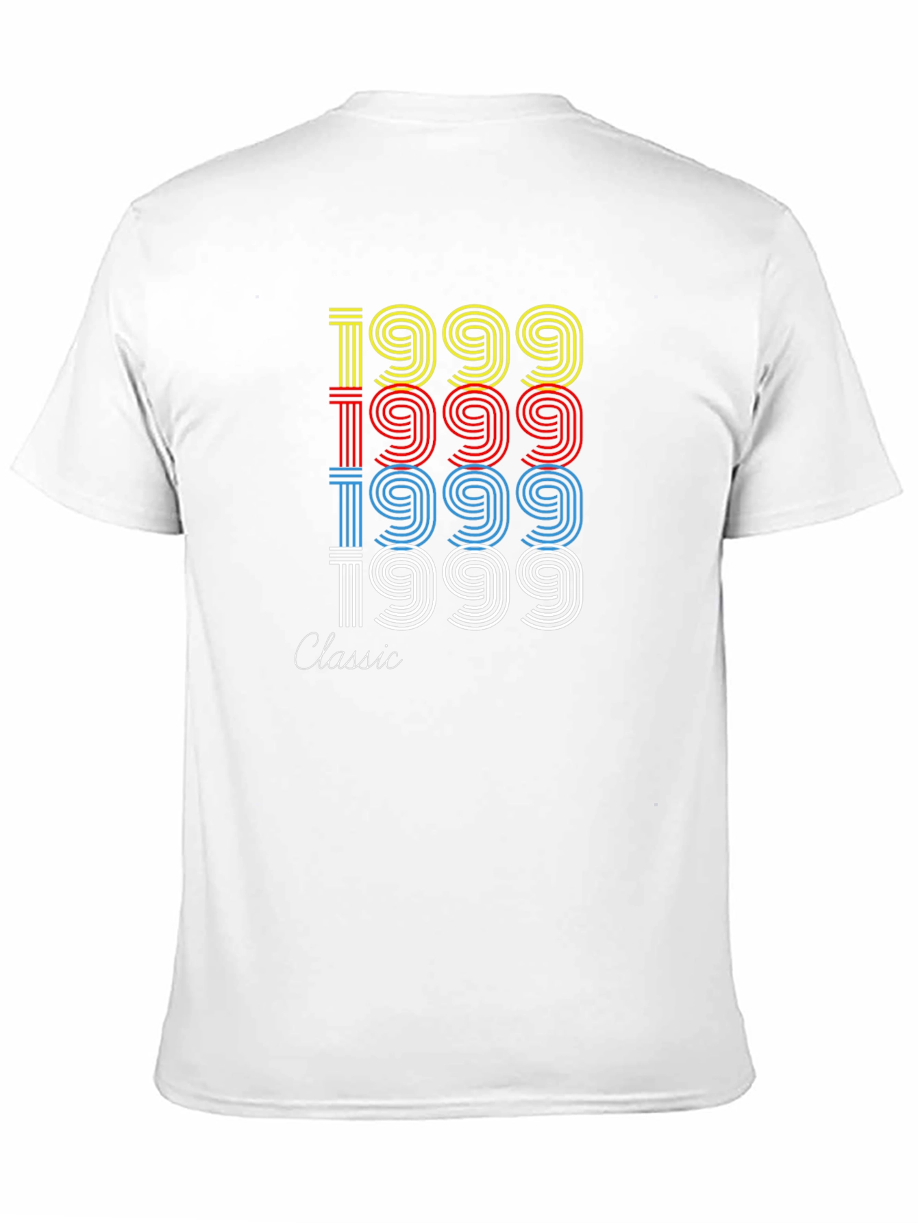 Black Classic 1999 Year T-Shirt - Retro Birthday Tee view 11