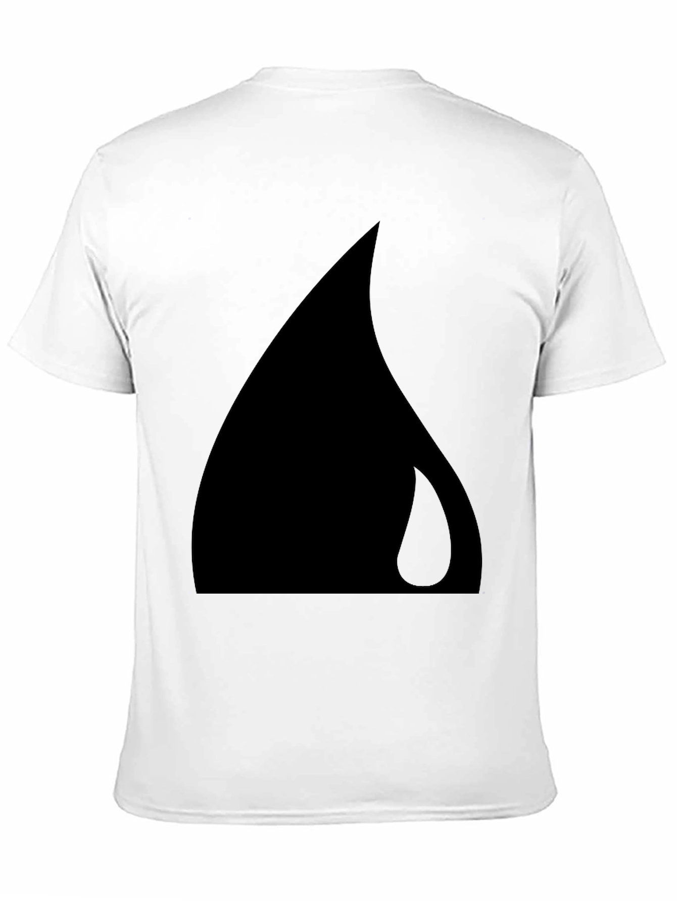 Black Minimalist Black Teardrop Graphic Tee - Modern Style view 11