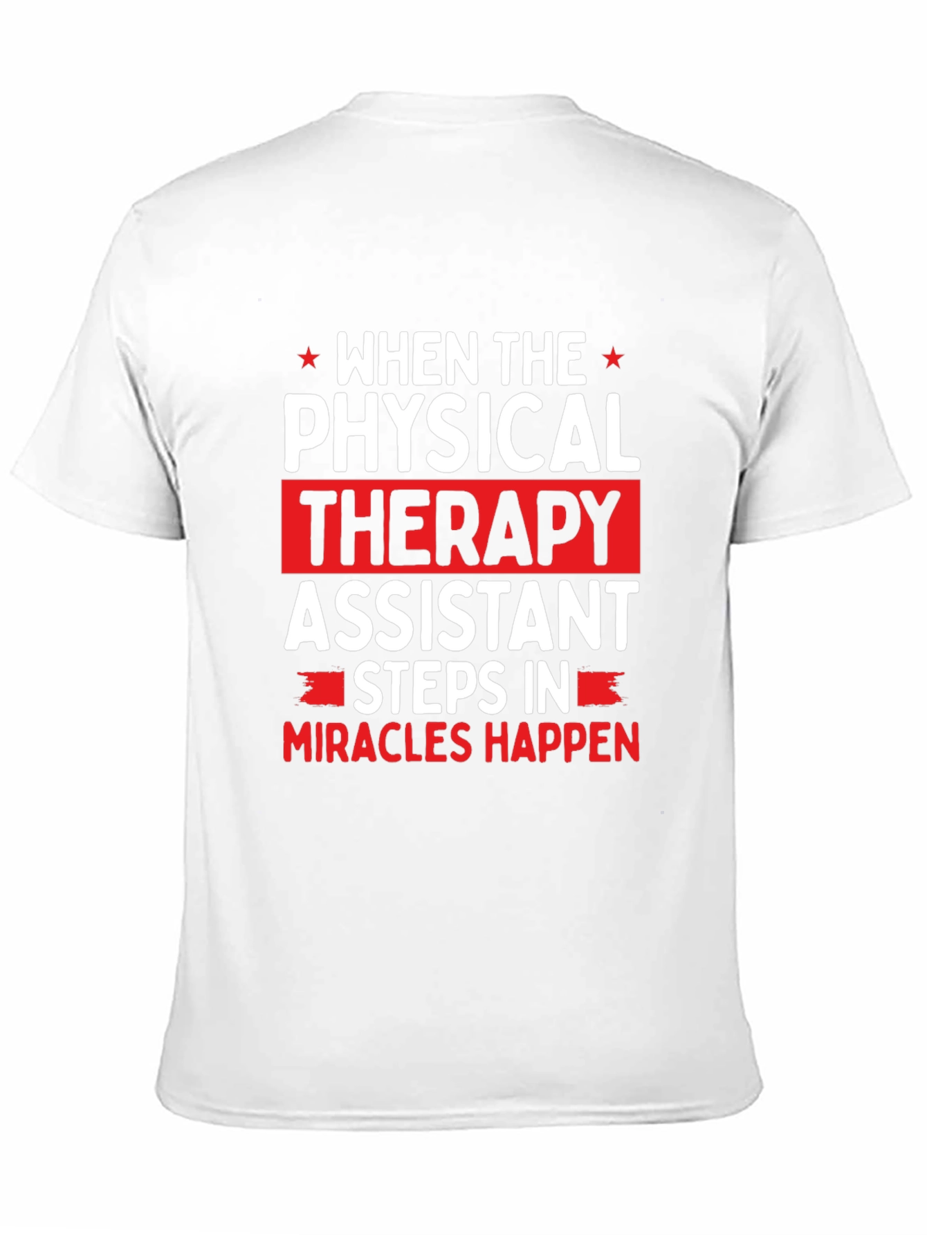 Black Physical Therapy Assistant Graphic T-Shirt view 11