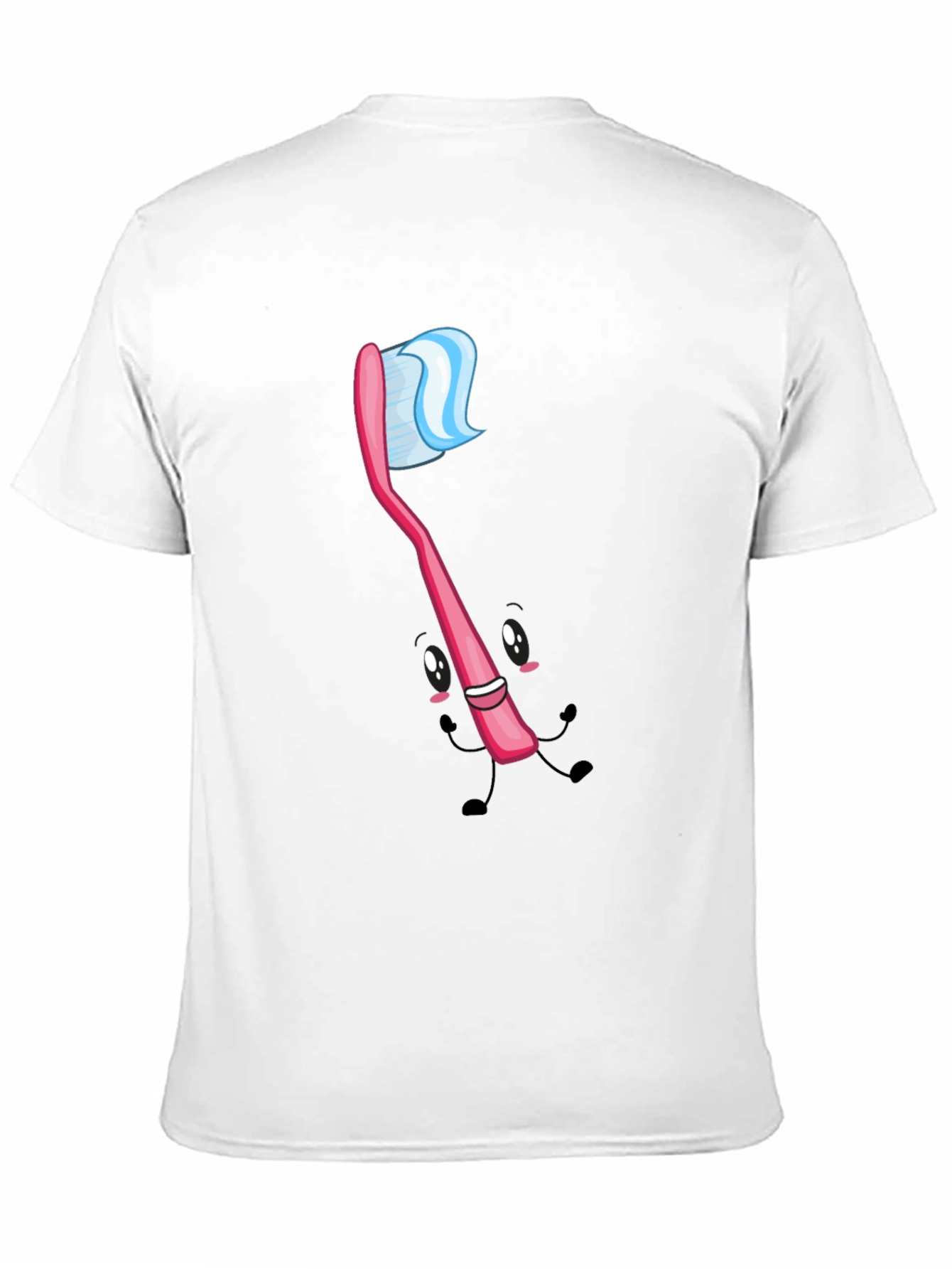 Black Fun Toothbrush Graphic Tee - Black Cotton Blend view 11