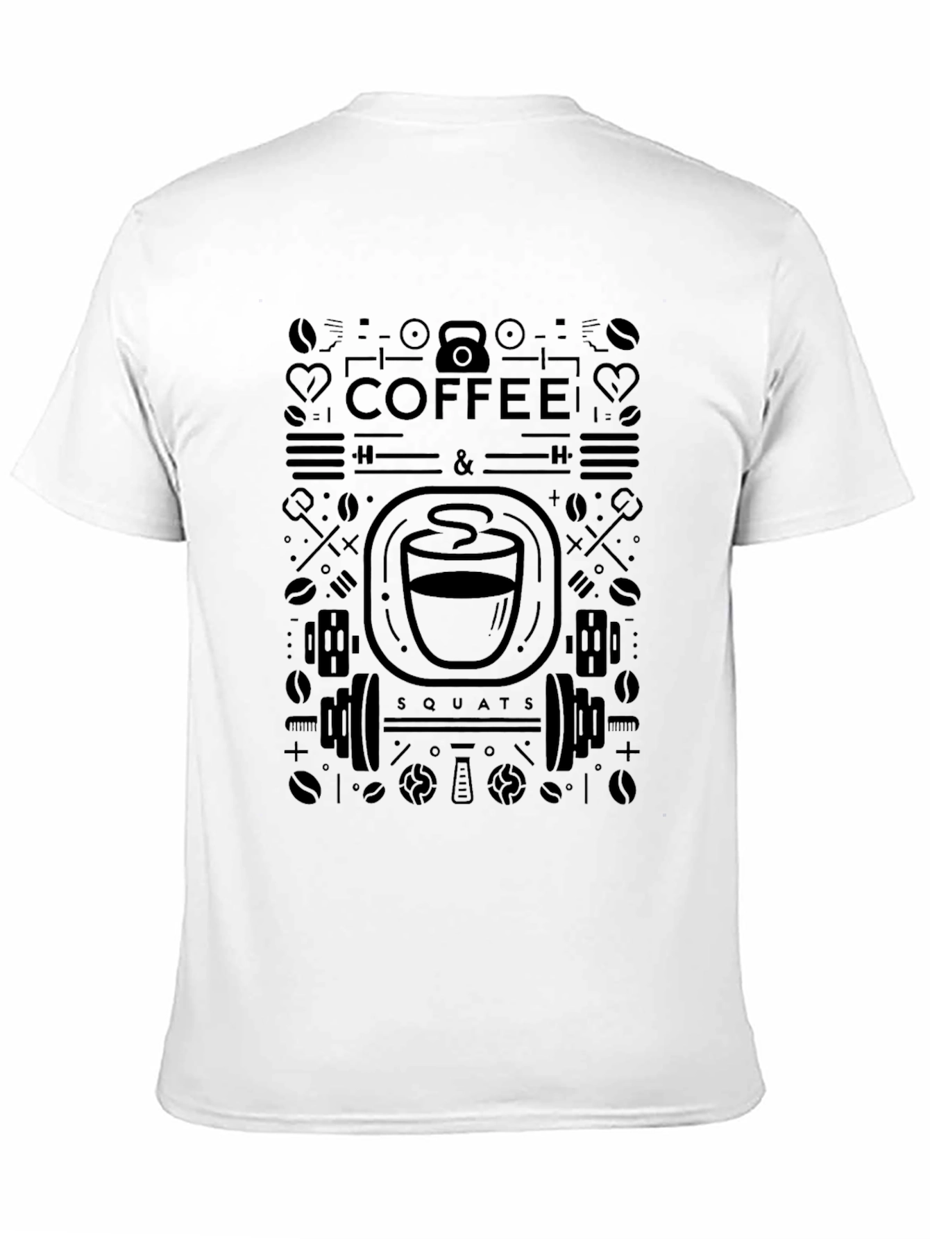 Black Coffee & Squats Graphic Tee - Black view 11