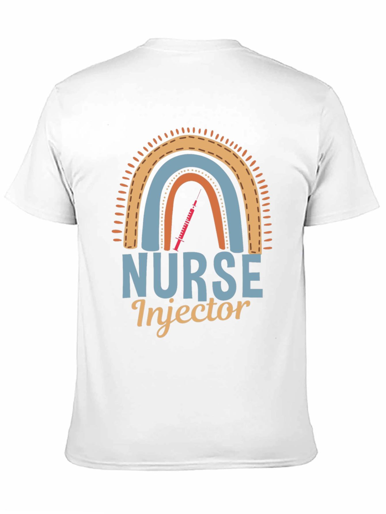 Black Nurse Injector Rainbow Graphic Tee view 11