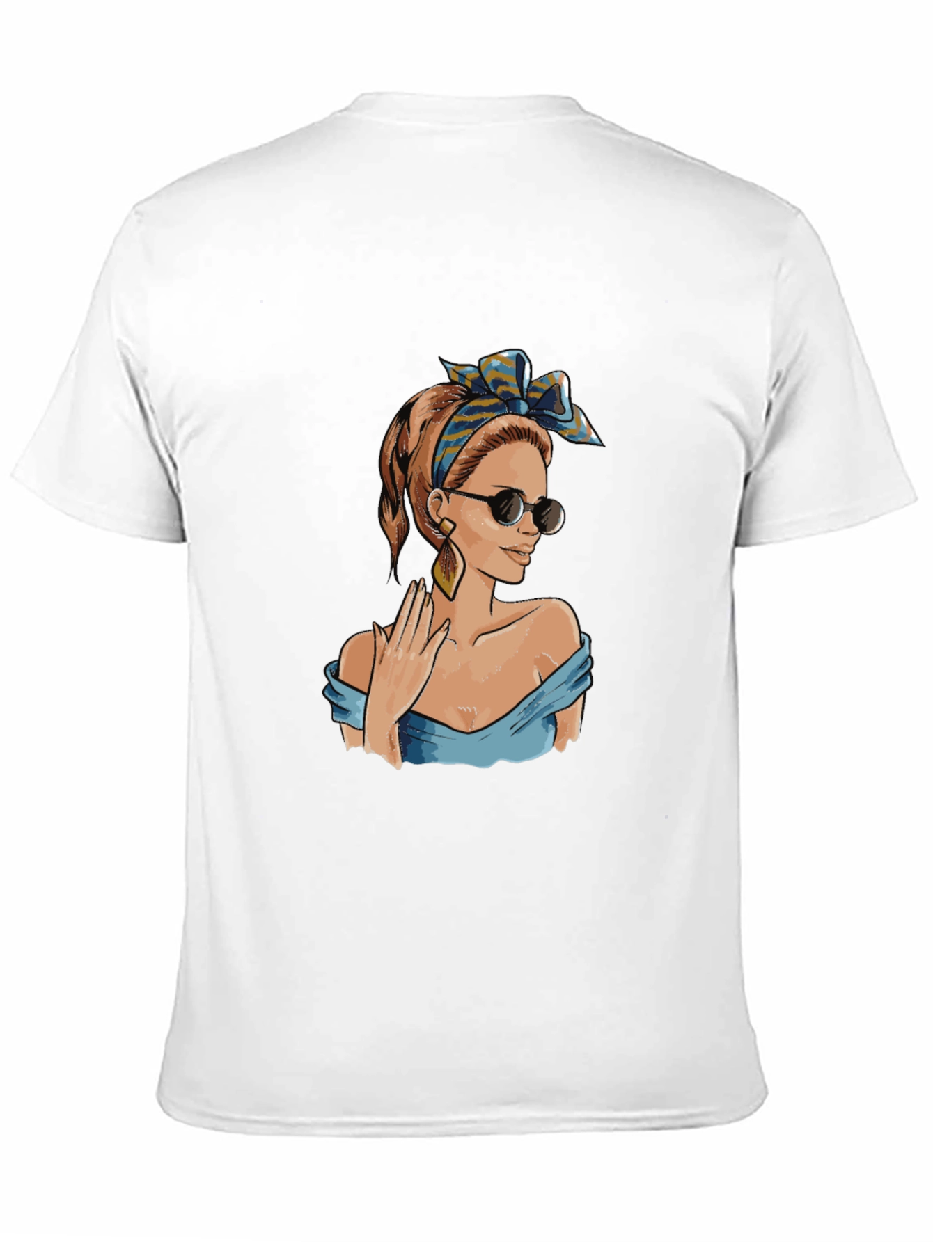 Black Retro Pin-Up Girl Graphic Black T-Shirt view 11