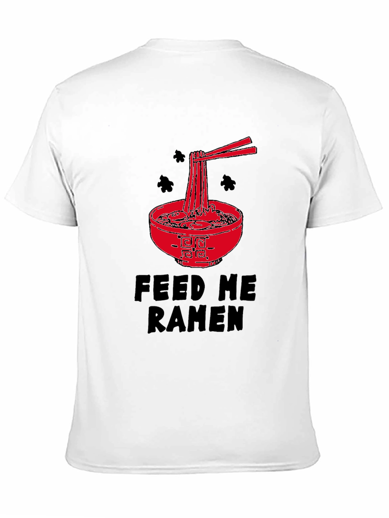 Black Feed Me Ramen Graphic Tee - Black Cotton T-Shirt view 11