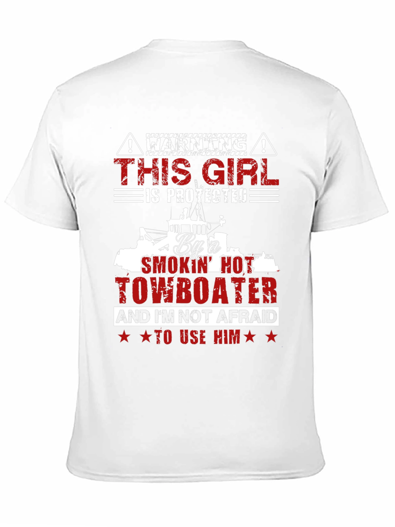 Black Protected by a Smokin' Hot Towboater T-Shirt view 11