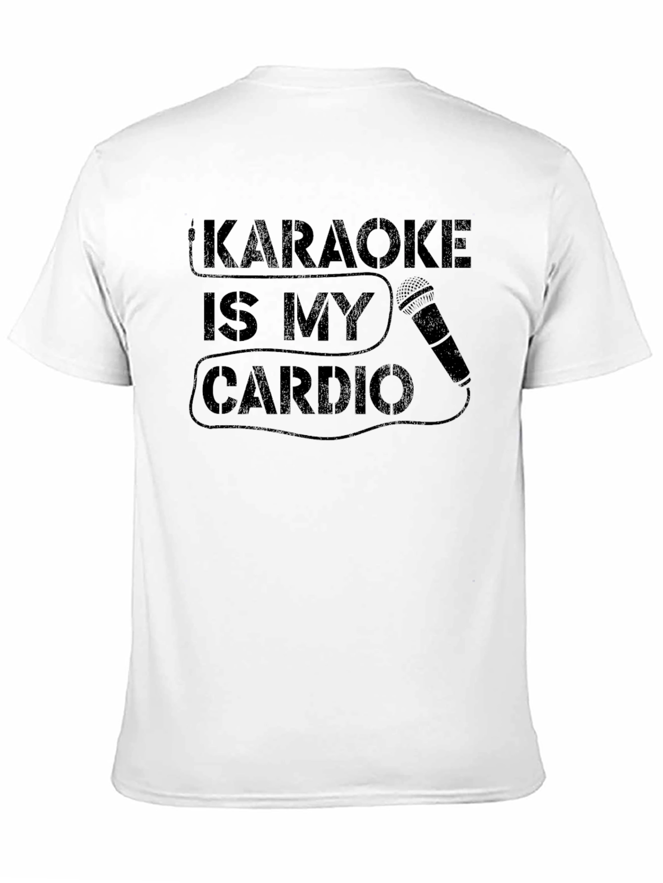 Black Karaoke is My Cardio Graphic Tee - Funny Workout Shirt view 11