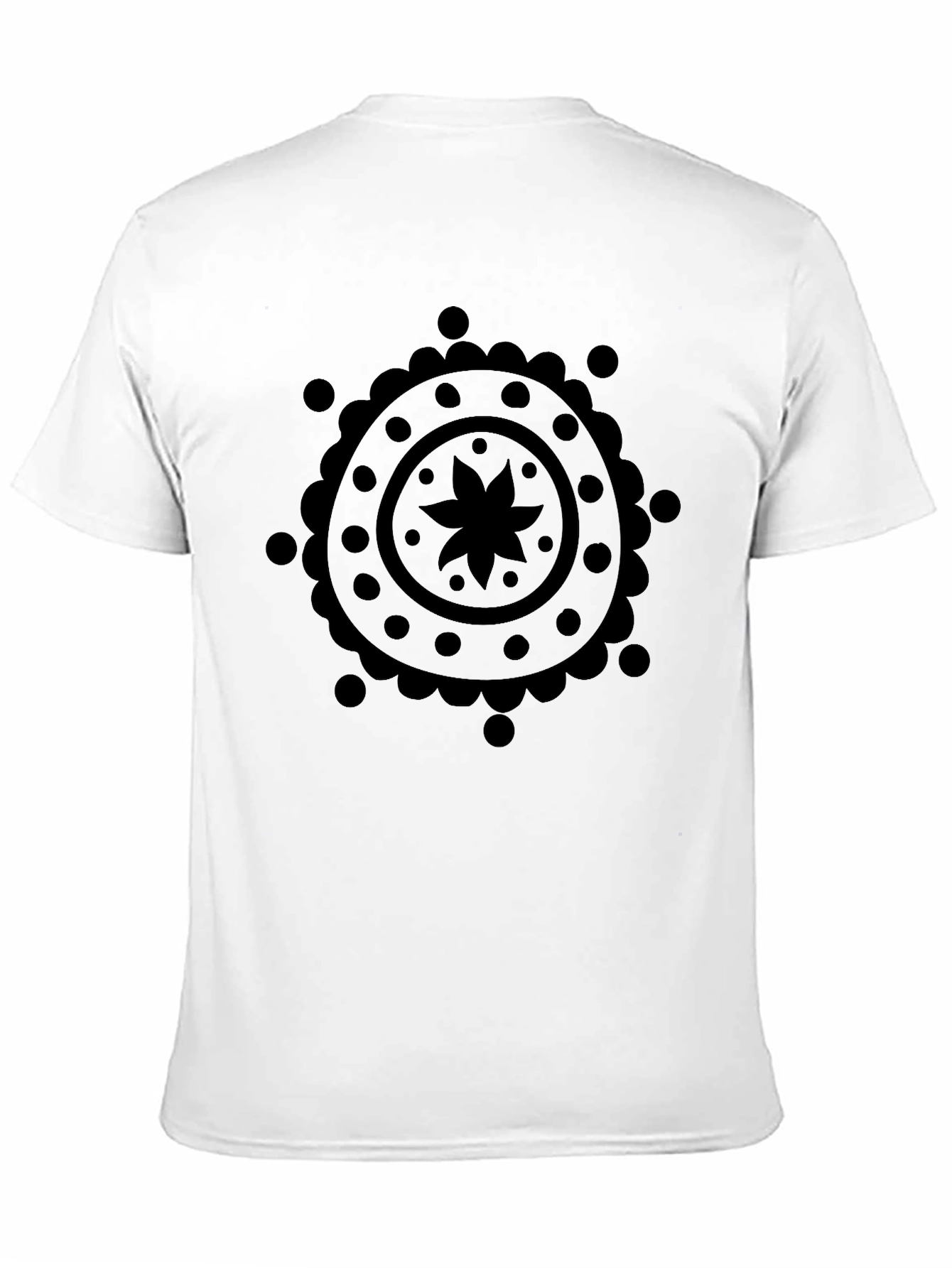 Black Mandala Graphic Print Men's T-Shirt - 11