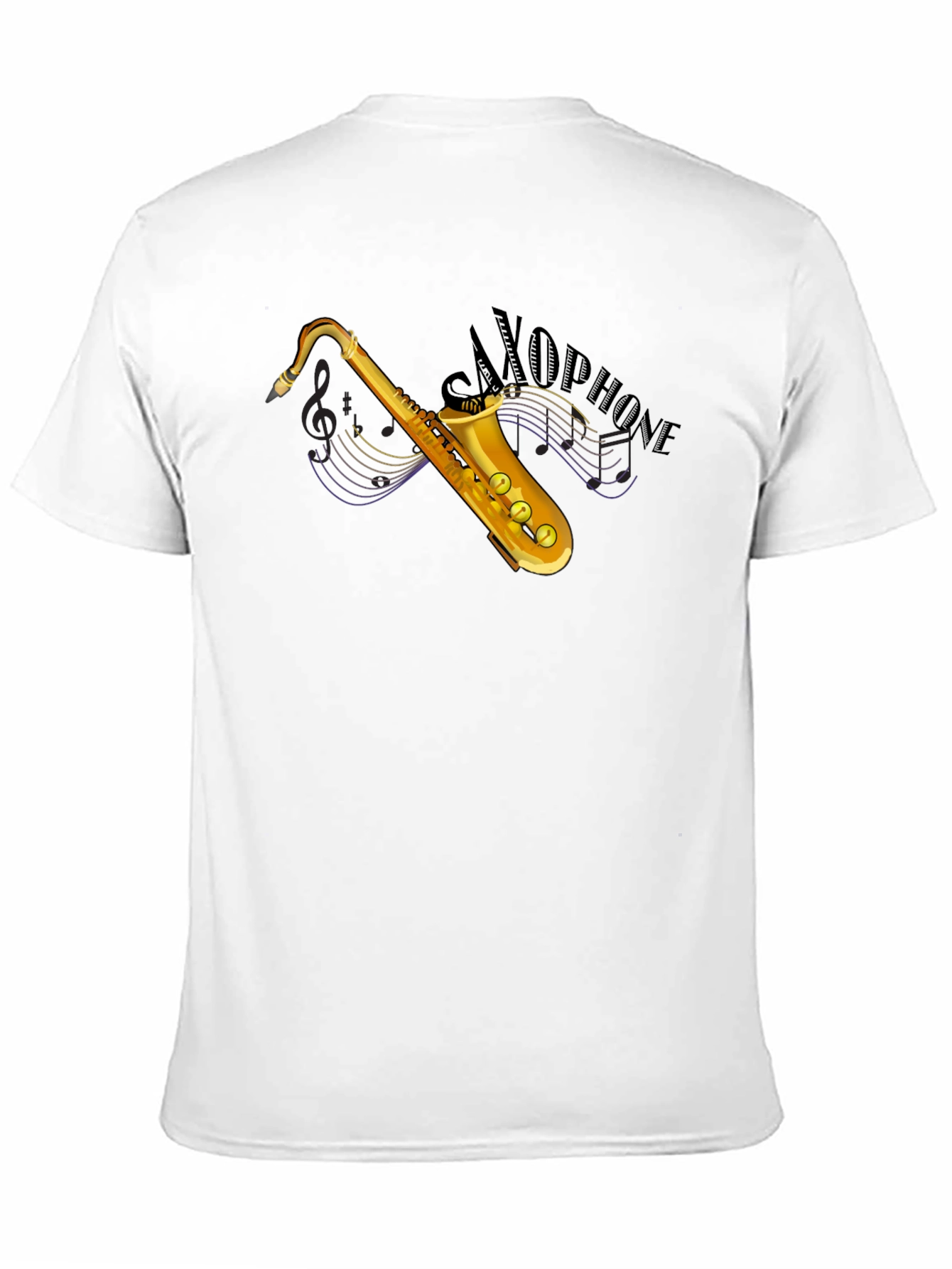 Black Saxophone Graphic T-Shirt - Music Lover Tee view 11