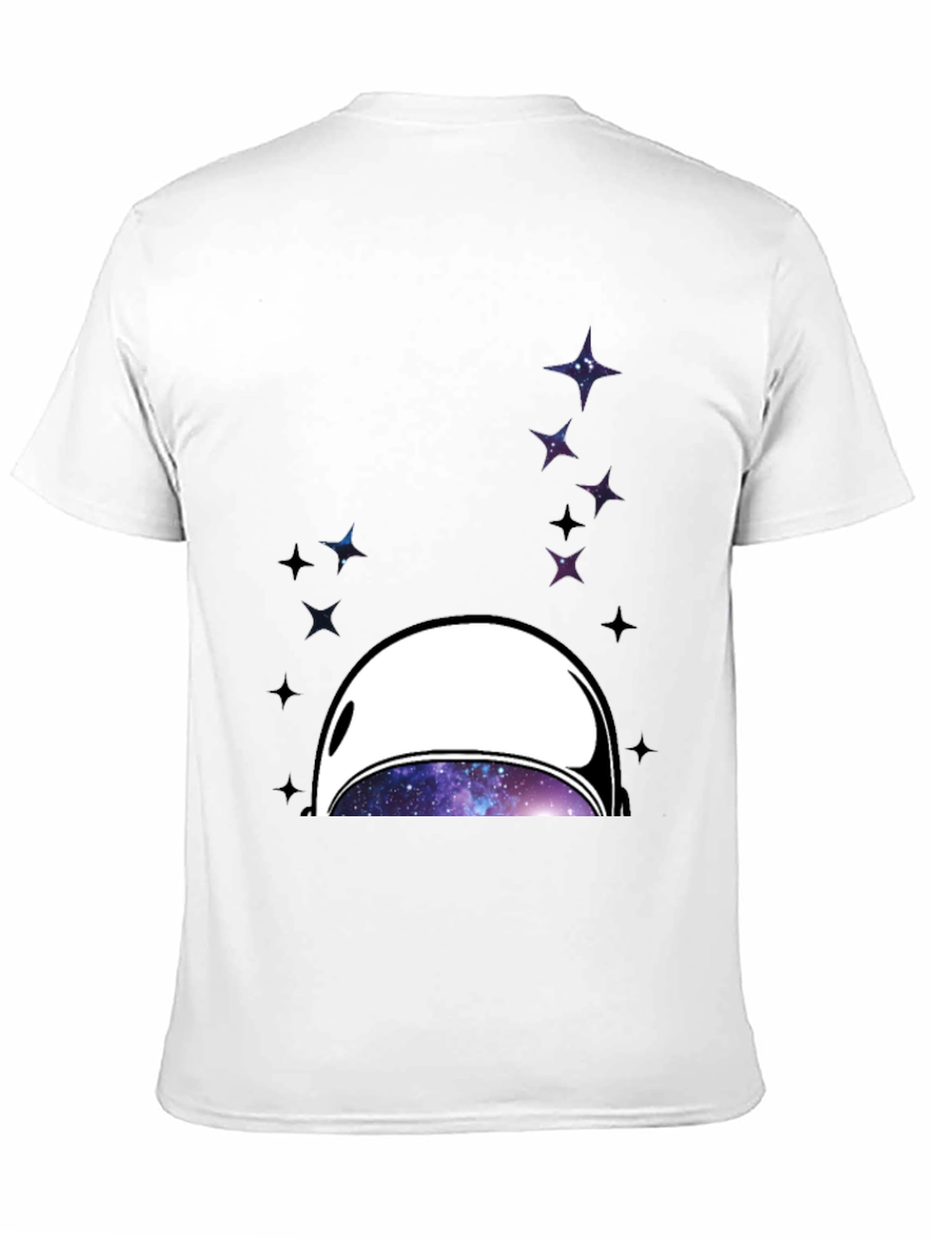 Black Astronaut Helmet Graphic T-Shirt - Space Galaxy Design view 11