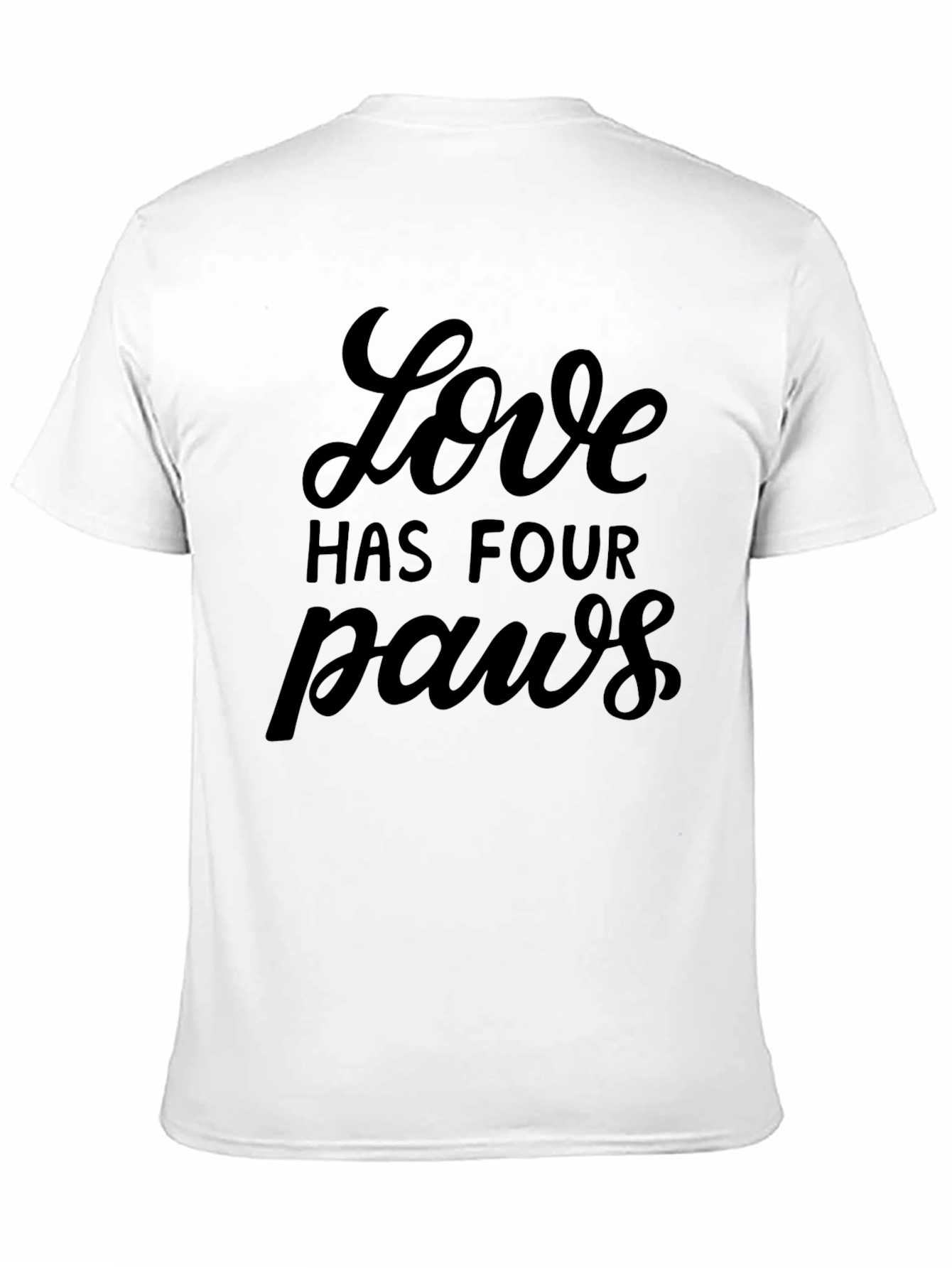 Black Love Has Four Paws Black Crew Neck T-Shirt view 11
