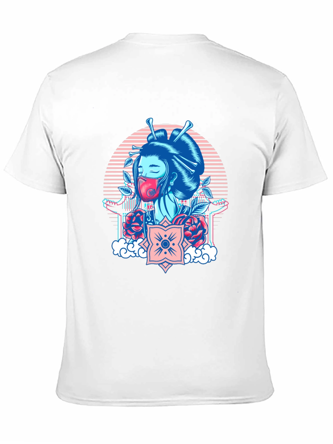 Black Geisha Mask Graphic Tee view 11