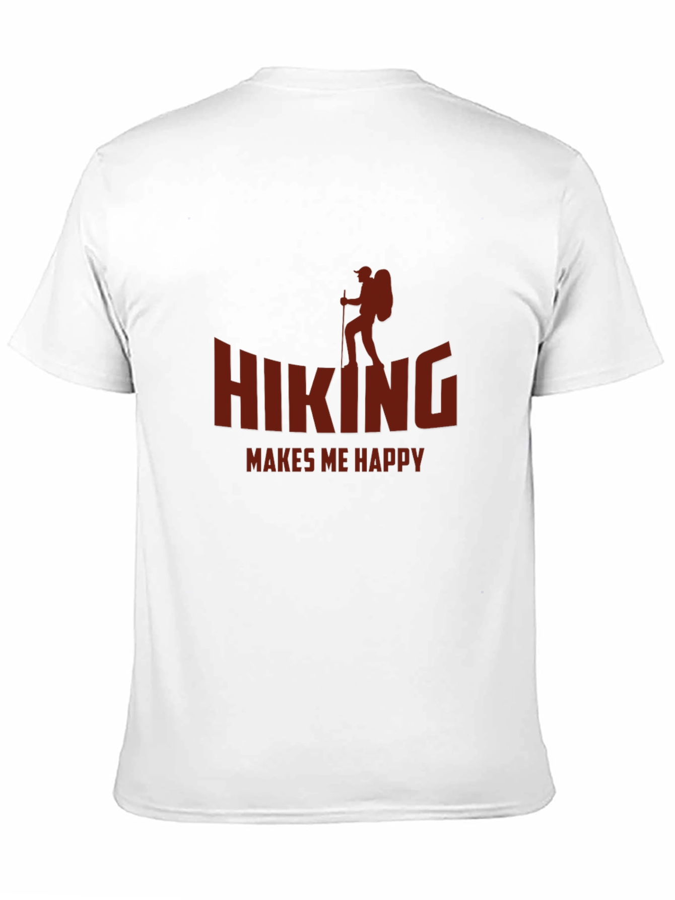 Black Hiking Makes Me Happy T-Shirt view 11