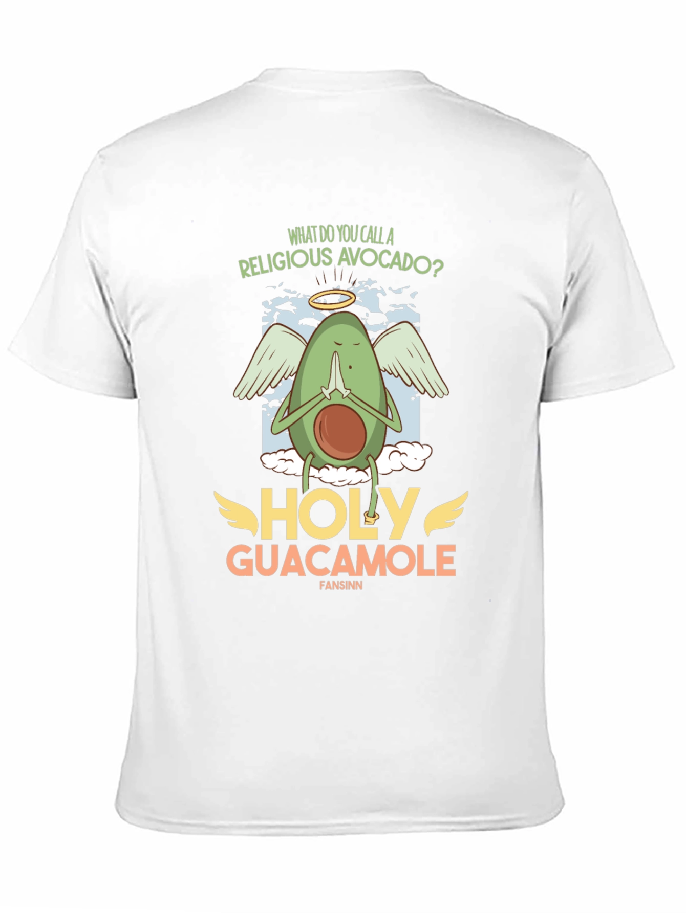 Black Holy Guacamole T-Shirt - Religious Avocado Pun Tee view 11