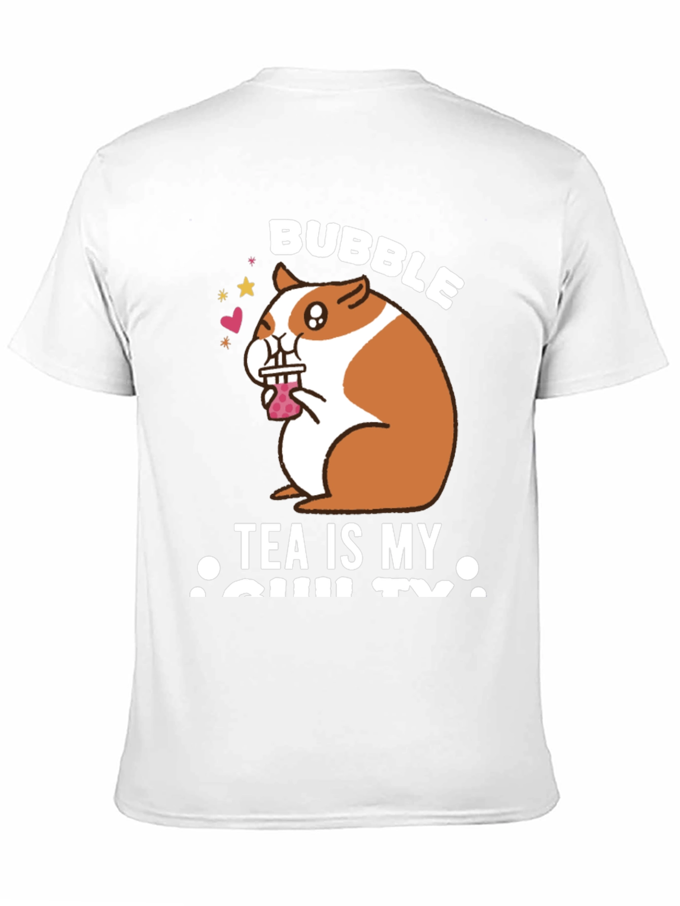 Black Bubble Tea Loving Hamster T-Shirt view 11