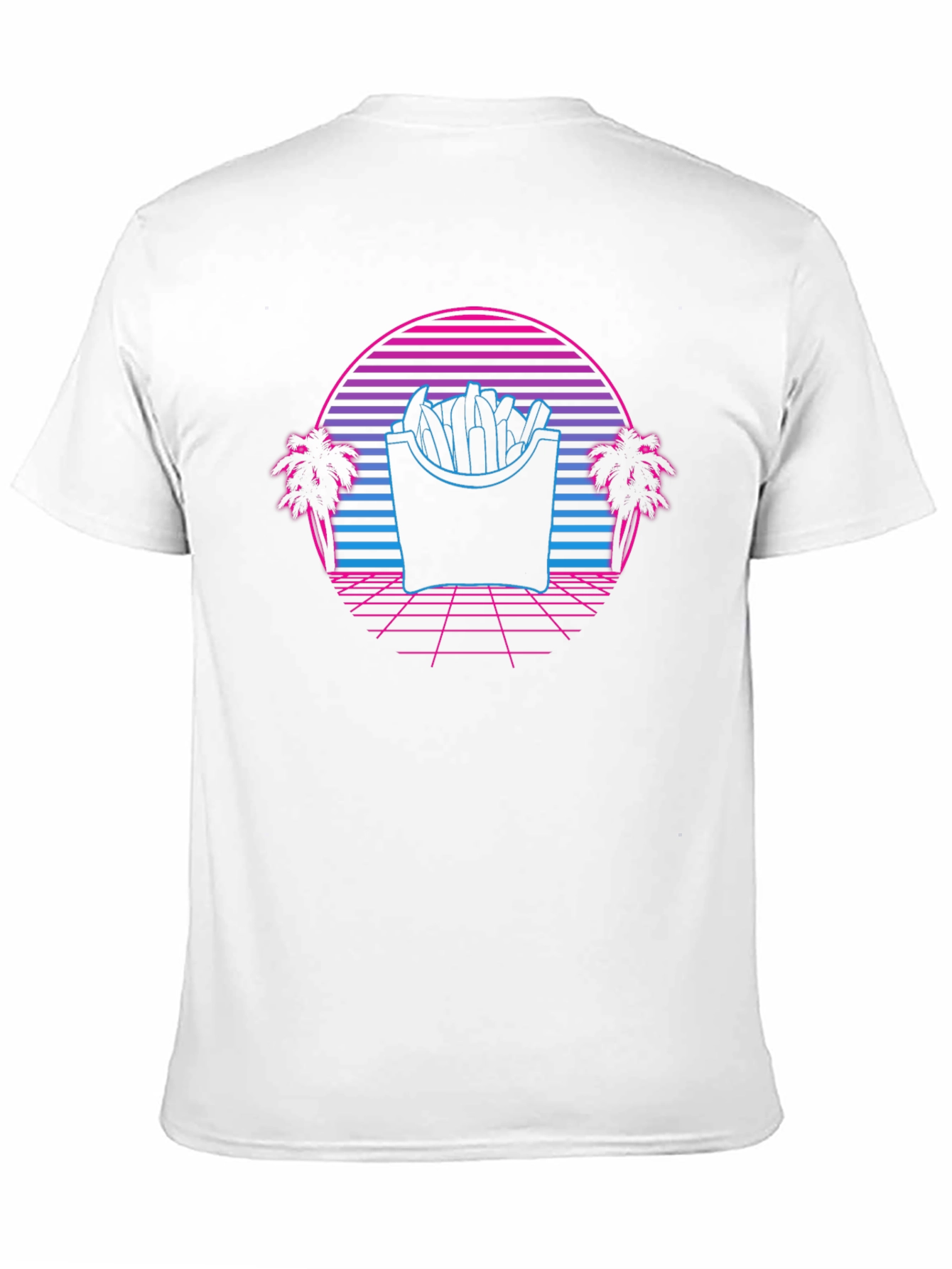 Black Retro Fries T-Shirt - Synthwave Graphic Tee view 11
