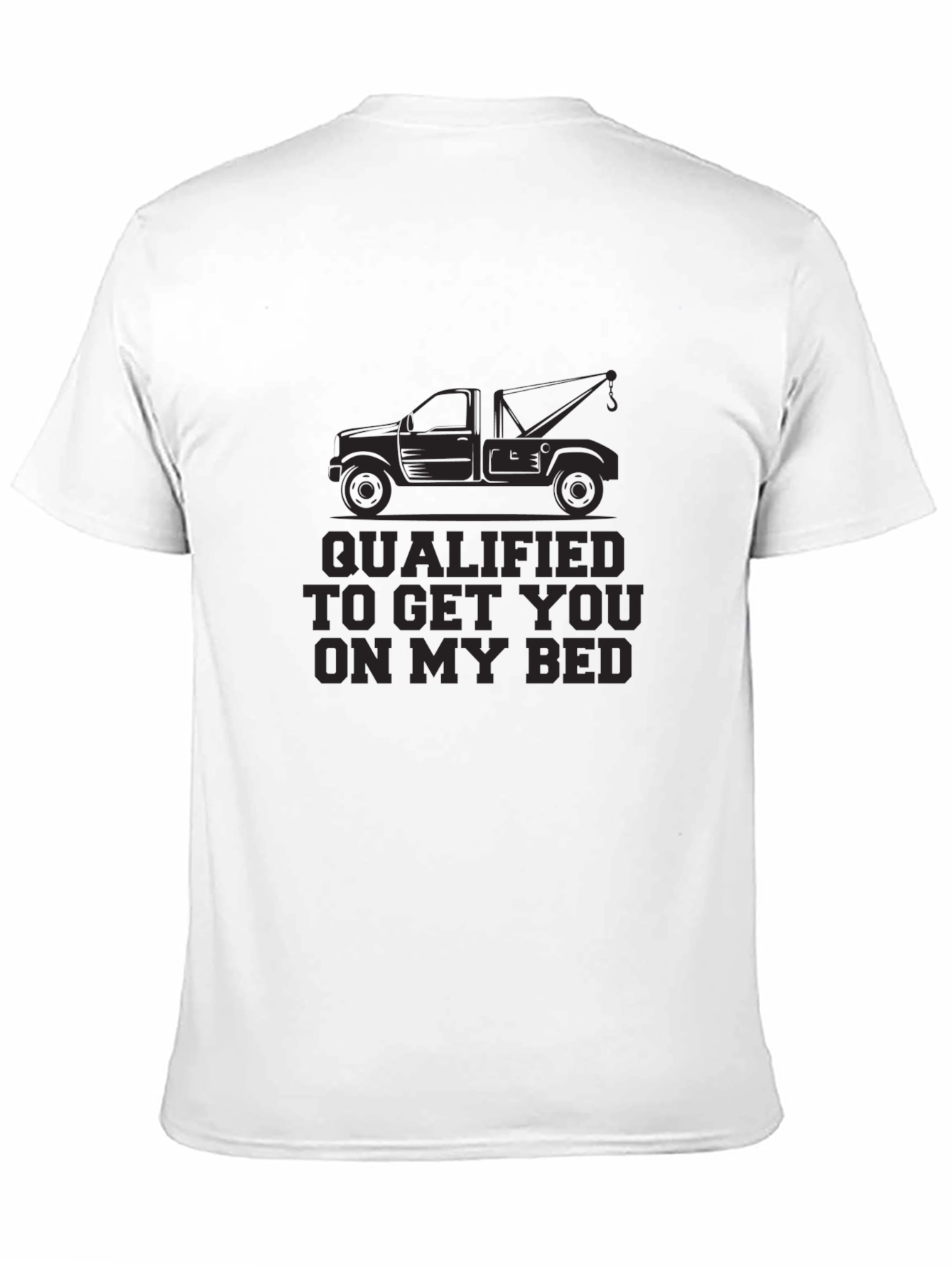 Black Qualified Tow Truck T-Shirt view 11