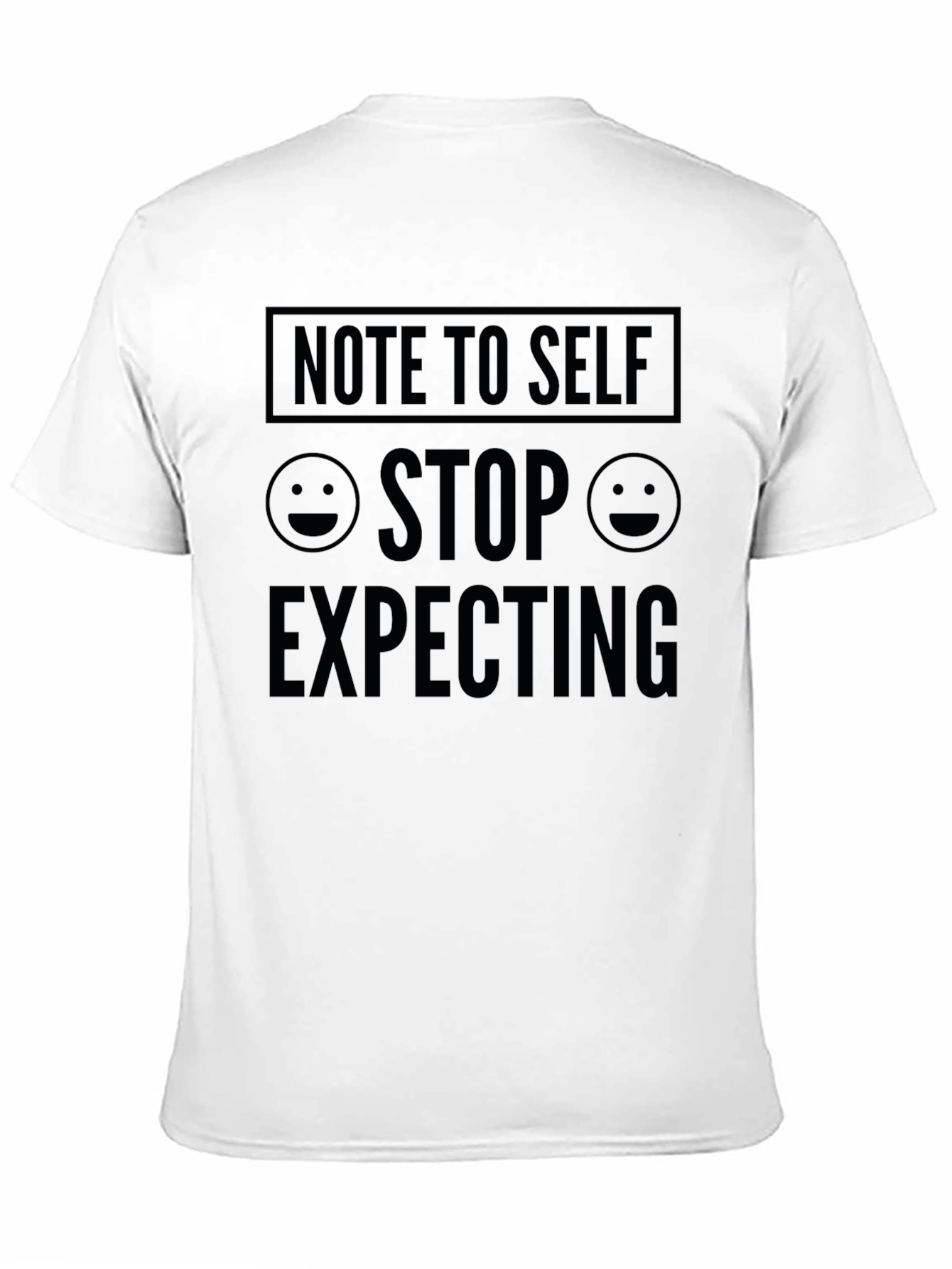 Black Note to Self Funny Graphic Tee - Expectation Humor view 11