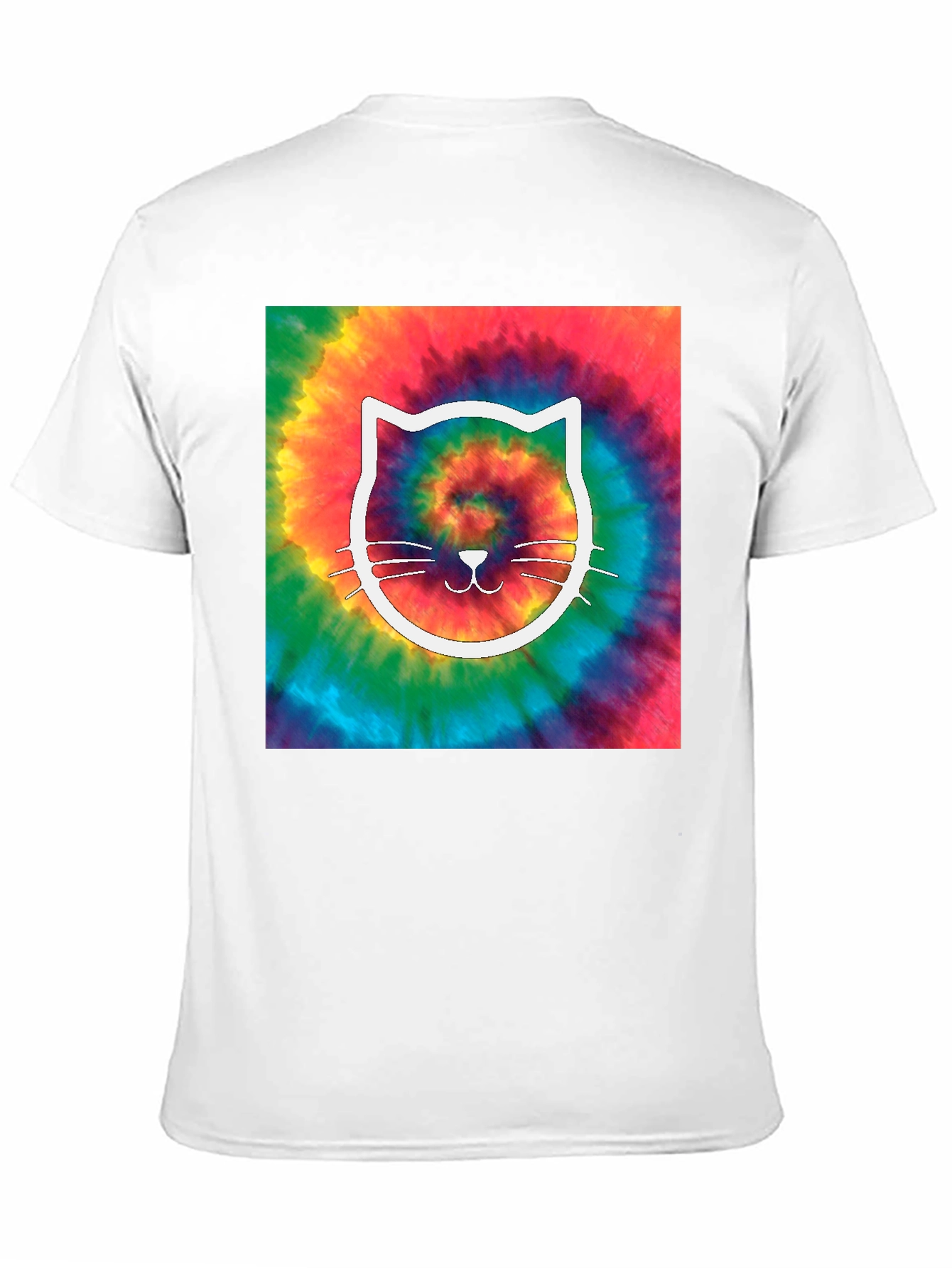 Black Tie-Dye Cat Graphic Tee view 11